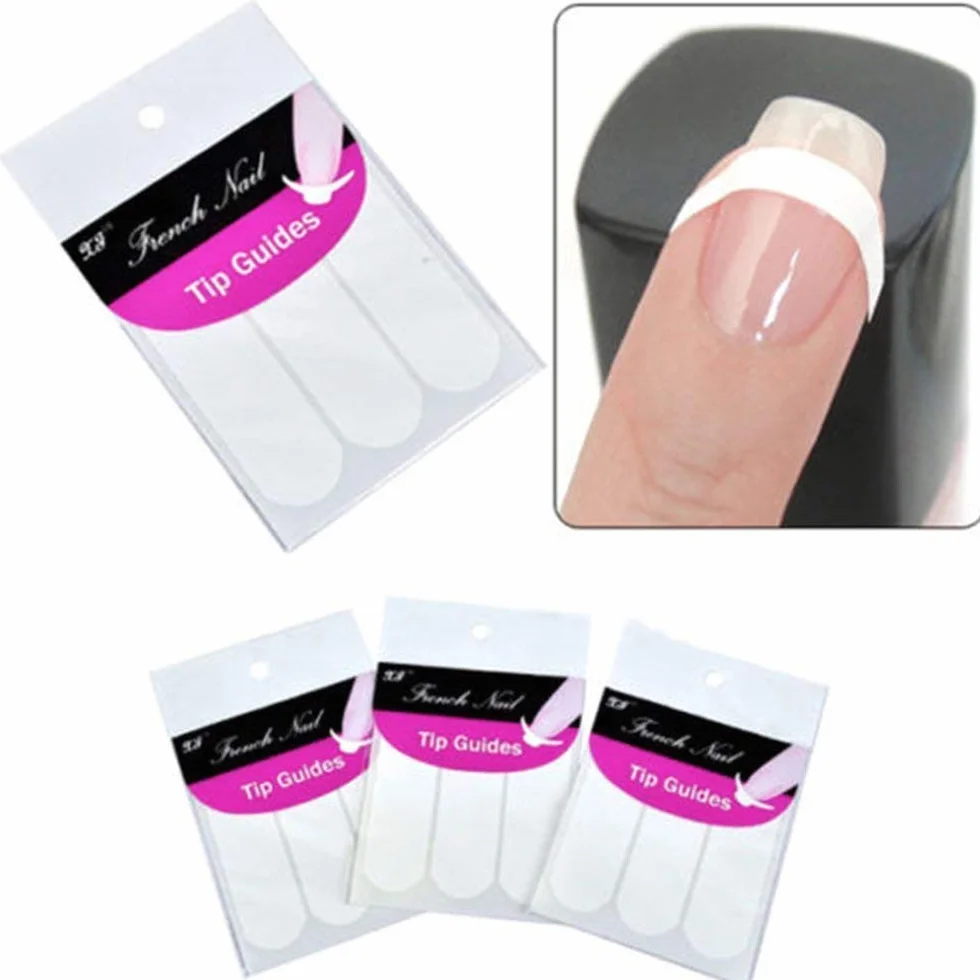 Premium Beauty French Manicure Nail Art Fringe Guides Adesivi DIY Stencil Tipo 1Professionale e alla moda