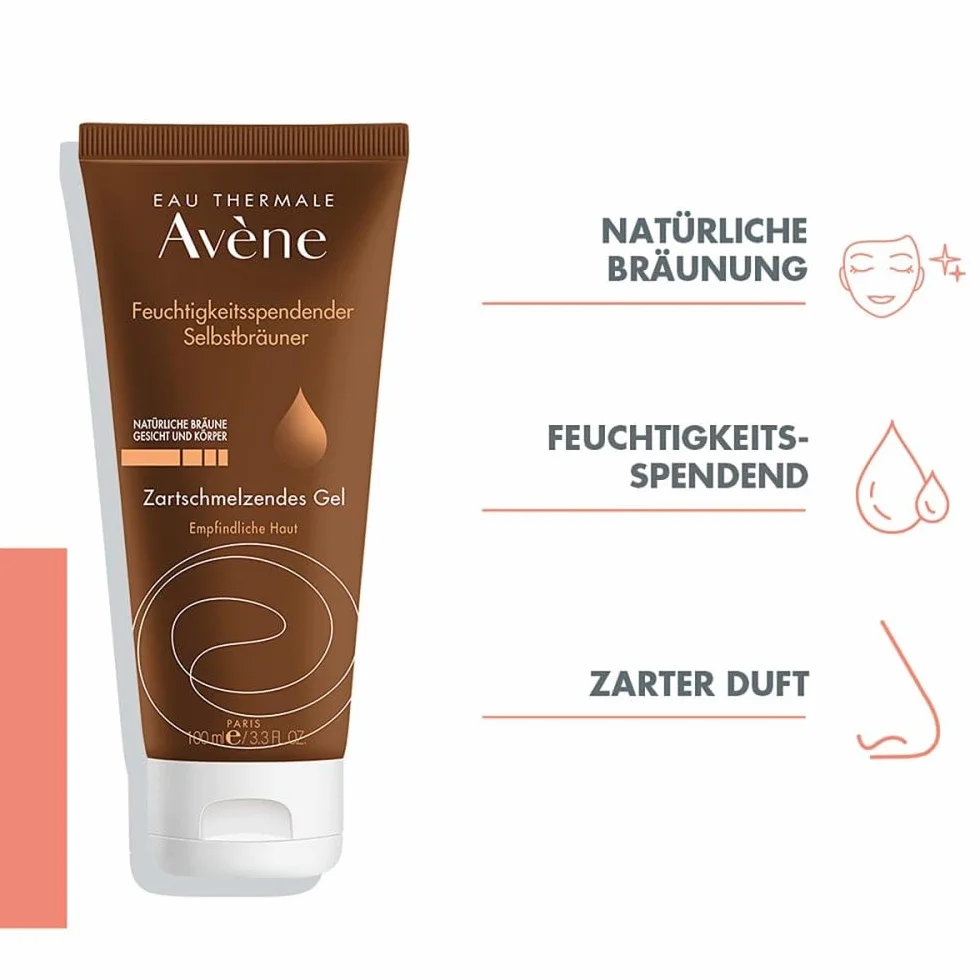 Eau Thermale Avène Gel autoabbronzante idratante viso e corpo Effetto seta 3.3 fl. oz
