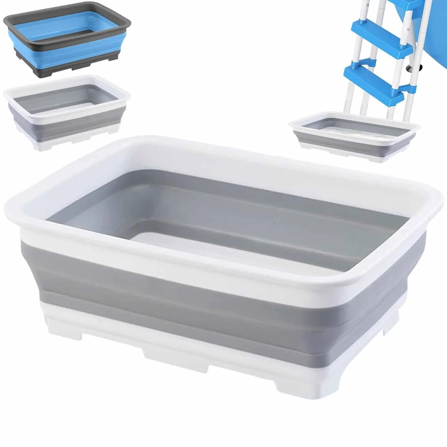 Pediluvi Portatili Per Piscine, Vaschetta Lavapiedi, Pediluvi Pieghevoli E Antiscivolo, Pediluvio Portatili Per Piscine Fuori Terra, Spa, Idromassaggi