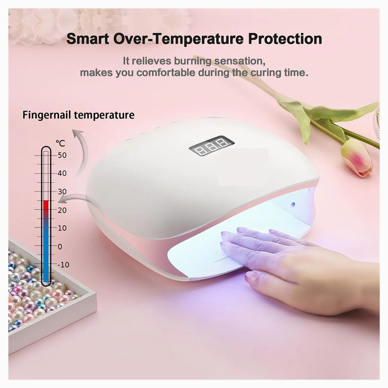 Lampada LED per unghie, Lampada for unghie a LED Lampada for unghie Lampada for unghie a LED UV 48W for gel polimerizzanti Smalto con sensore intelligente Attrezzatura for salone di nail art for manic
