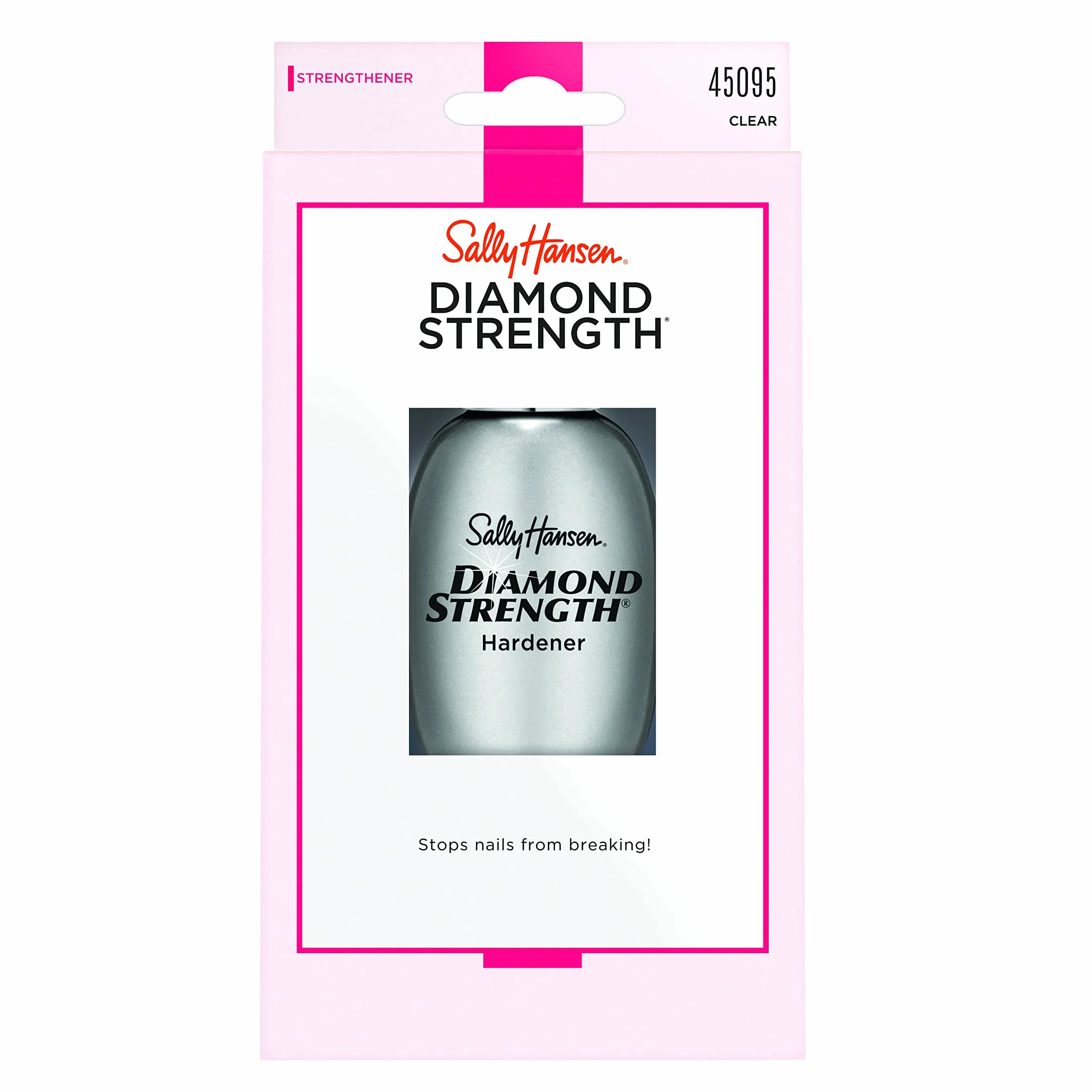 Sally Hansen - Trattamento Rinforzante Diamond Strength per Unghie Deboli - Base Coat Indurente con Micro Diamanti e Titanio - 13,3 ml