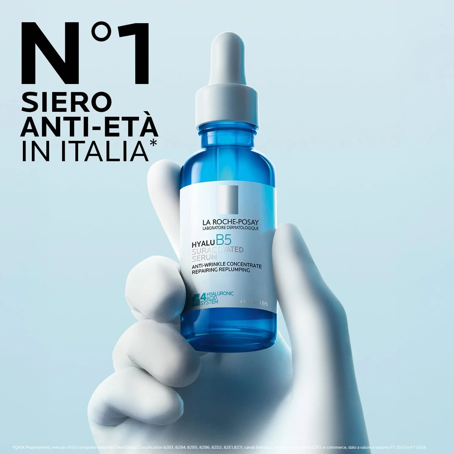 La Roche Posay Hyalu B5 Siero Concentrato Anti-Rughe, Adatto a tutti i Tipi di Pelle e Fototipi, Effetto Rivitalizzante, Pelle Rimpolpata, Con 4 Tipi di Acido Ialuronico e Routine Correlate
