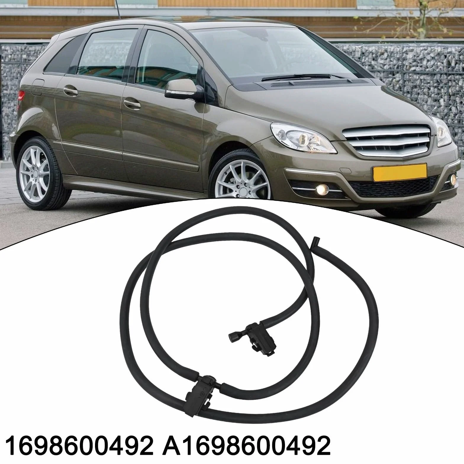 Ugello lavaggio parabrezza Mercedes Classe A W169 Classe B W245 2004-2012 nero