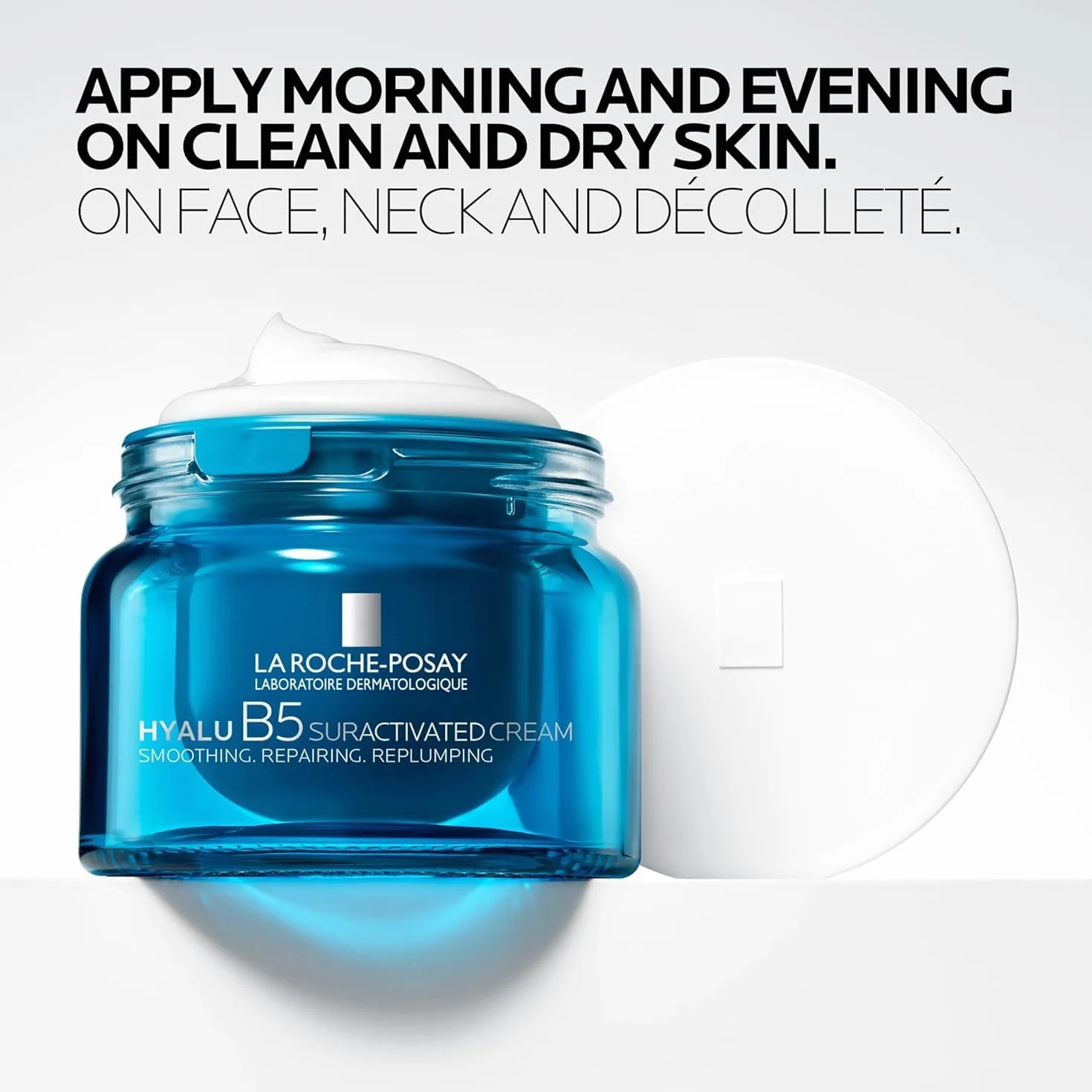 La Roche-Posay Hyalu B5, Crema Anti-Rughe Rassodante, Azione Levigante e Rimpolpante, Rughe e Linee Sottili Ridotte, Con 3 Tipi di Acido Ialuronico e Vitamina B5, 50 ml