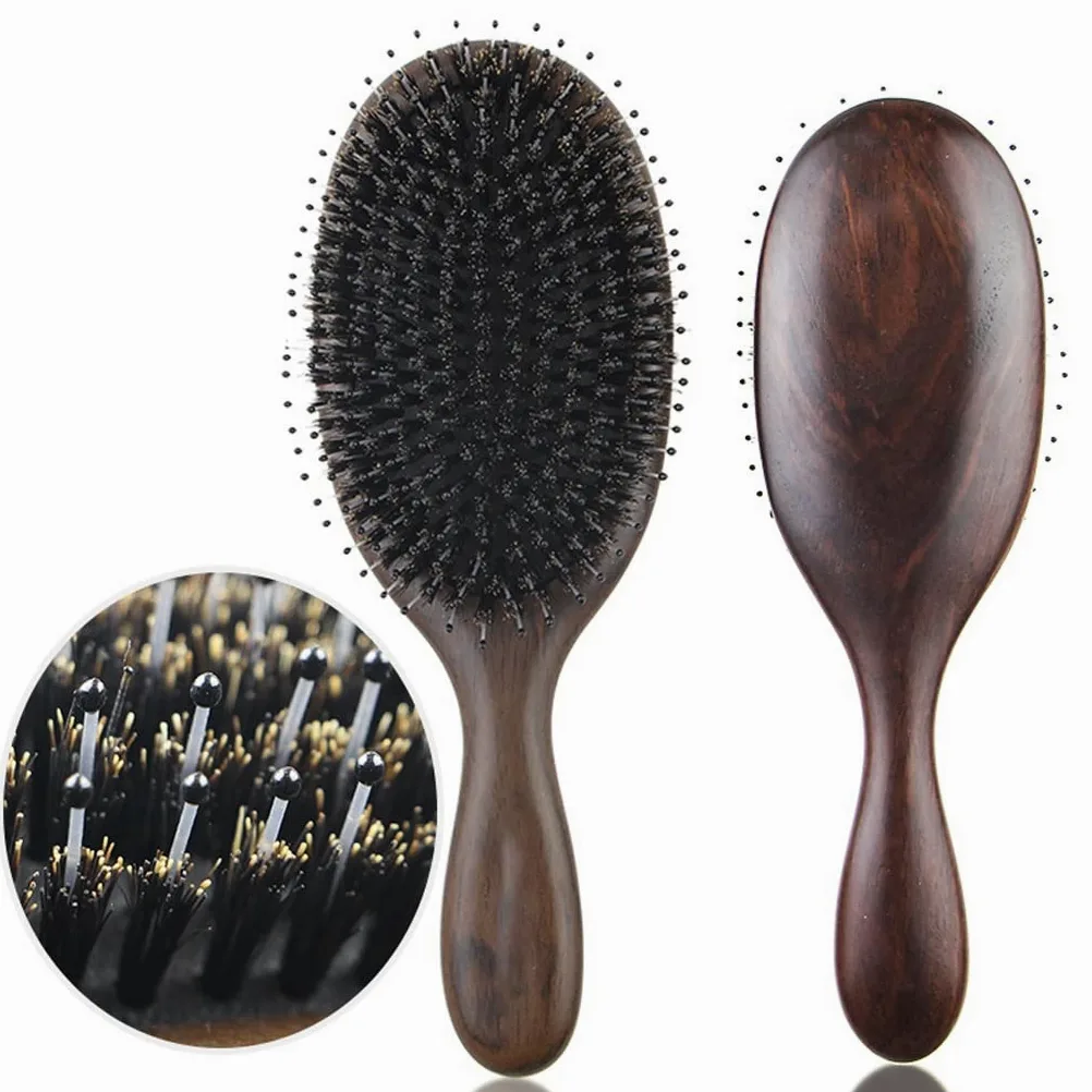 Pettine da Barbiere per Capelli Ricci Cuscino ad alto temperamento pettine pettine pettine pettine di pettine di parrucchiere for il cuoio capelluto massaggio raddrizzando il pettine di raddrizzatura
