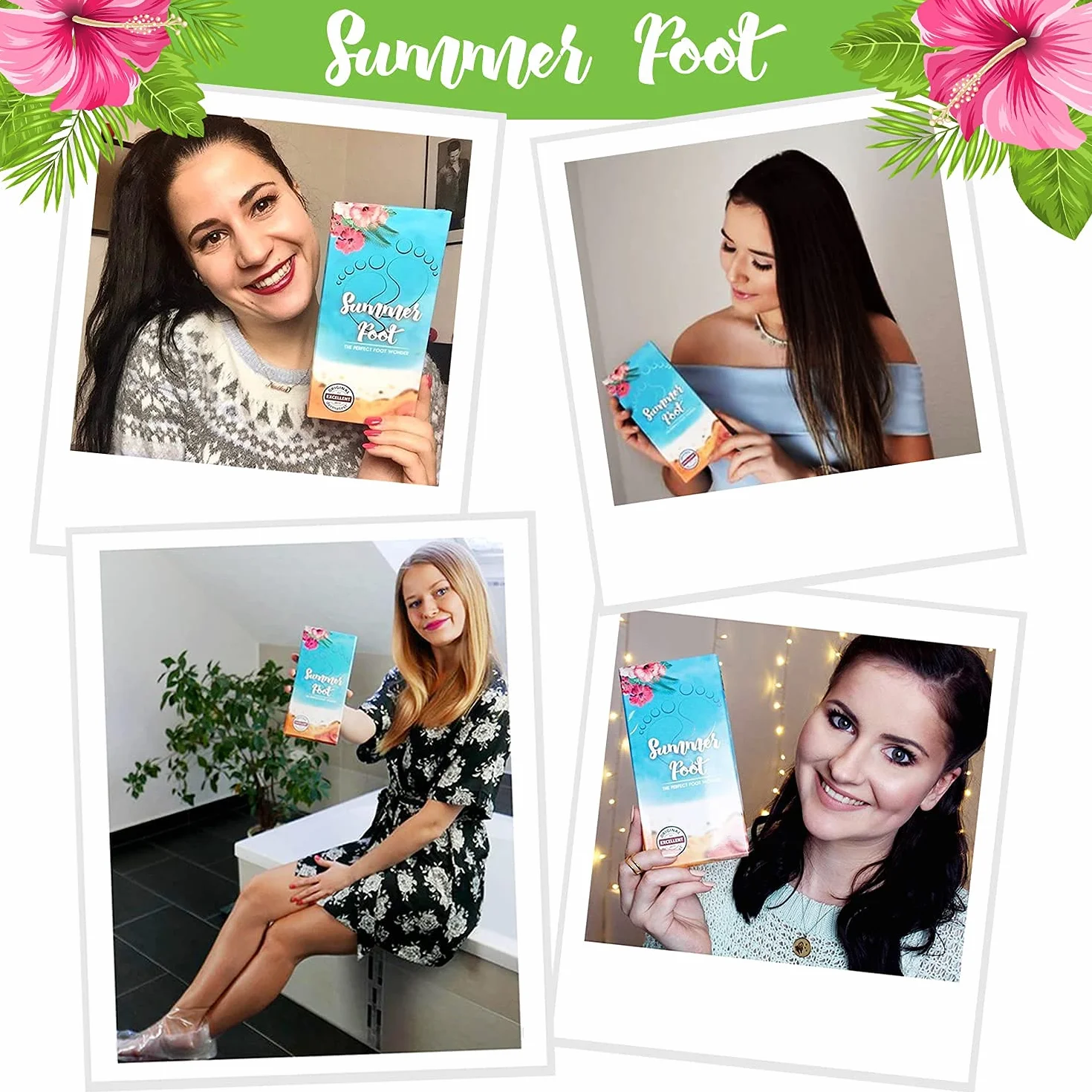 SUMMER FOOT Premium - Maschera per la rimozione di calli I dermatologicamente testata, istruzioni in lingua tedesca (Green Edition)
