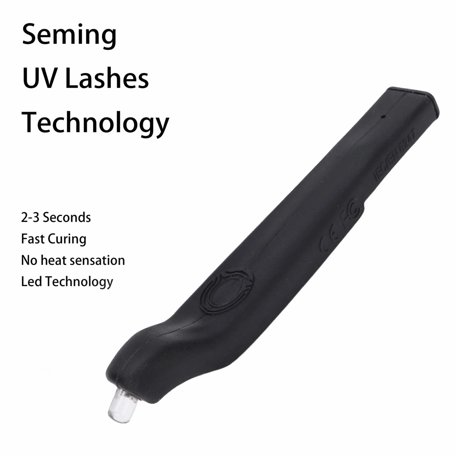 Fockety Lampada per extension ciglia Lash Light for Tweezer, lampada portatile senza fili a polimerizzazione rapida per extension ciglia, mini lampada portatile in silicone per