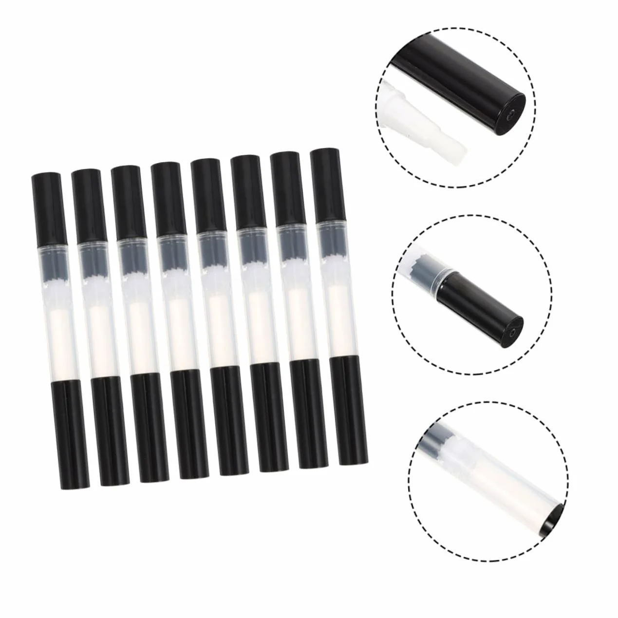 3 Set Di Penne Per Per Cuticole Set Di Per Unghie Strumento Per Unghie Vuoto in Plastica Pp Facile Da Usare 8 Pezzi * 3