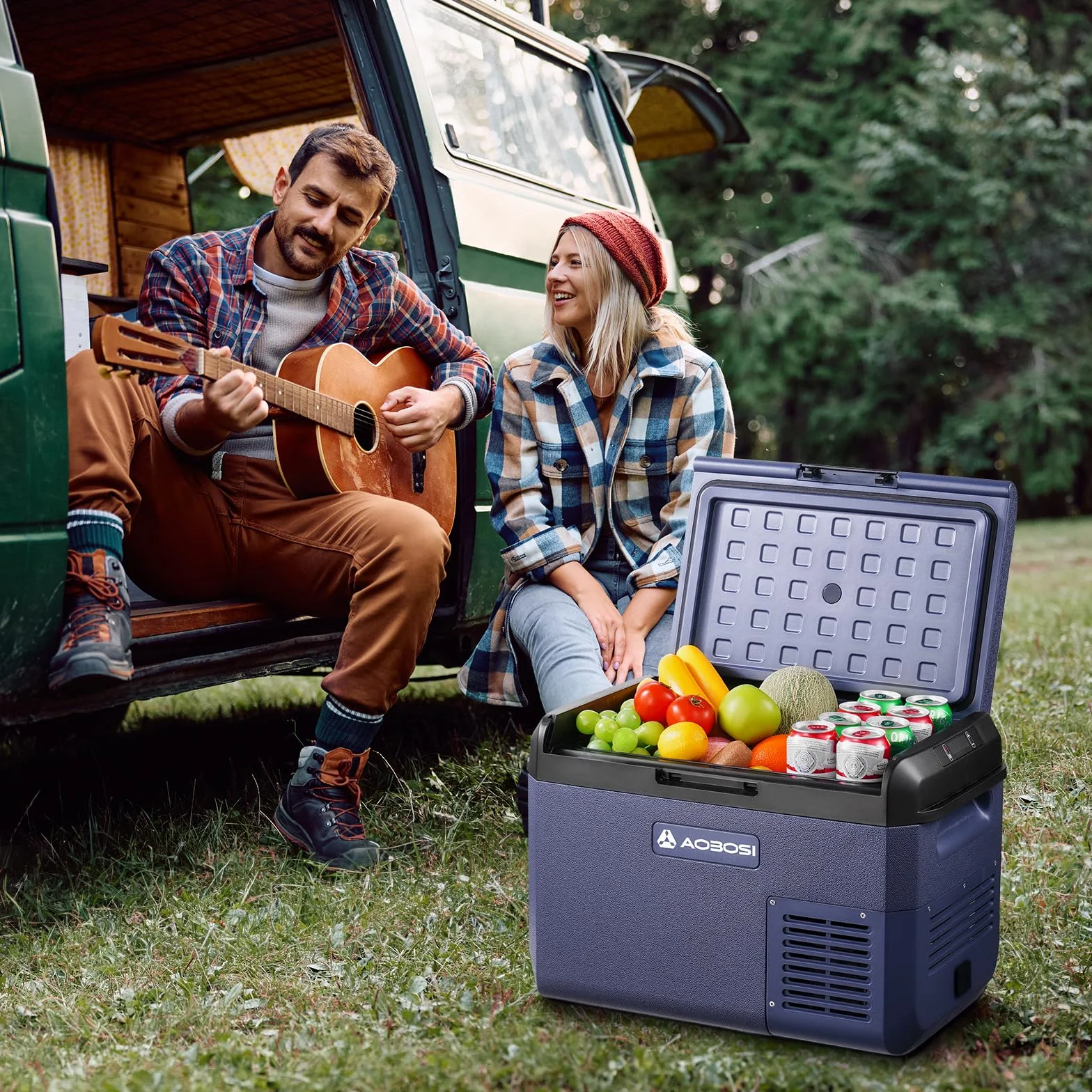 AAOBOSI Frigo Portatile 25L 12V/220V IPX4 Impermeabile -20°C a 20°C