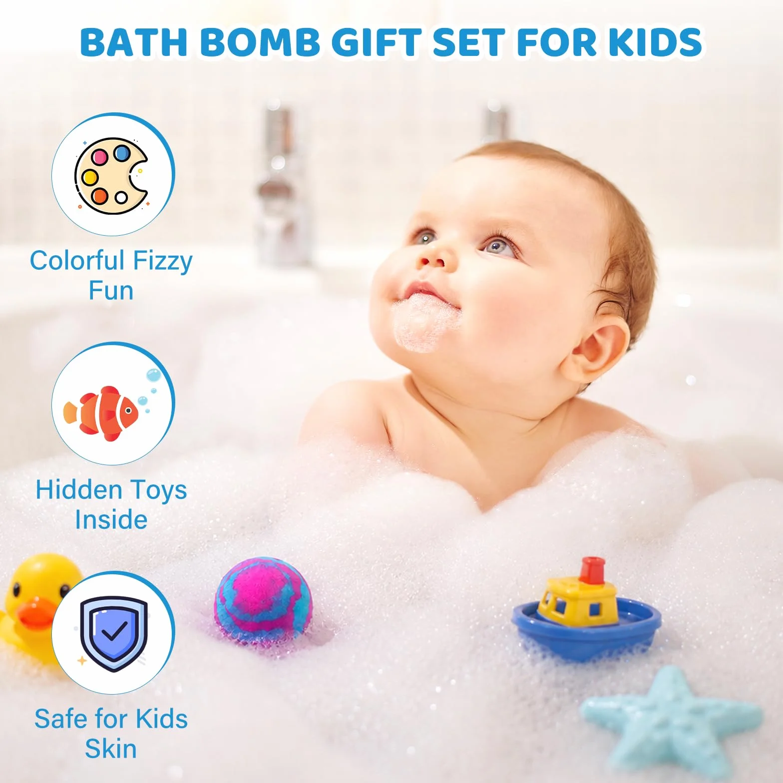 12 Pezzi Bombe Da Bagno Bambini Con Sorpresa, Bombe Da Bagno Con Sorpresa Naturali, Bomba Da Bagno Bambini, Bath Bomb Gift Per Compleanno Natale, Bath Bomb Bambini