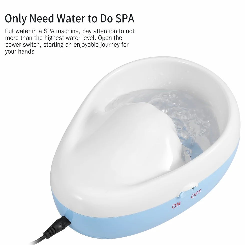 Ciotola per Ammollo per Unghie con Bolle Elettriche, Ciotola per Idromassaggio con Massaggio a Bolle per Unghie, Design Ergonomico, Base Portatile e Antiscivolo per Ammorbidire