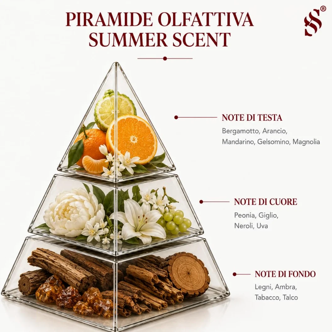 SCENTECA Diffusore elettrico di oli essenziali AD-P1, fragranza Summer Scent 100 ml Inclusa, nebulizzazione senza acqua, programmabile via app, copertura fino a 50 m²