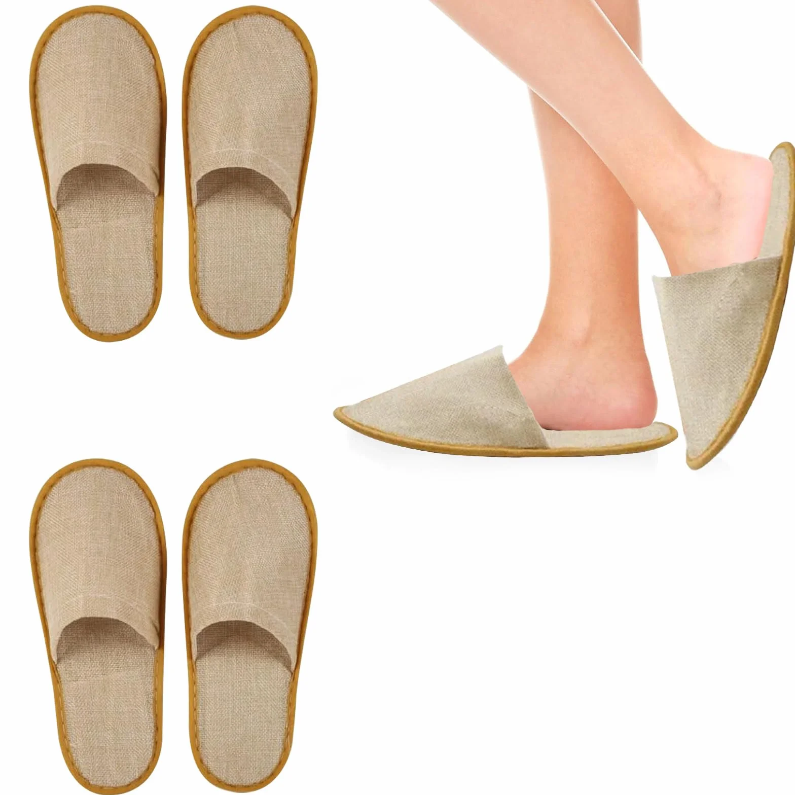 Comioke Pantofole Hotel, Pantofole Chiuse Hotel, 4 Paia Pantofole Usa E Getta Ospiti Antiscivolo, Pantofole d'albergo, Ciabatte Monouso Ospiti, Pantofole SPA, Ciabatte Sposa Bianco(Taglia Eu 37-43,)