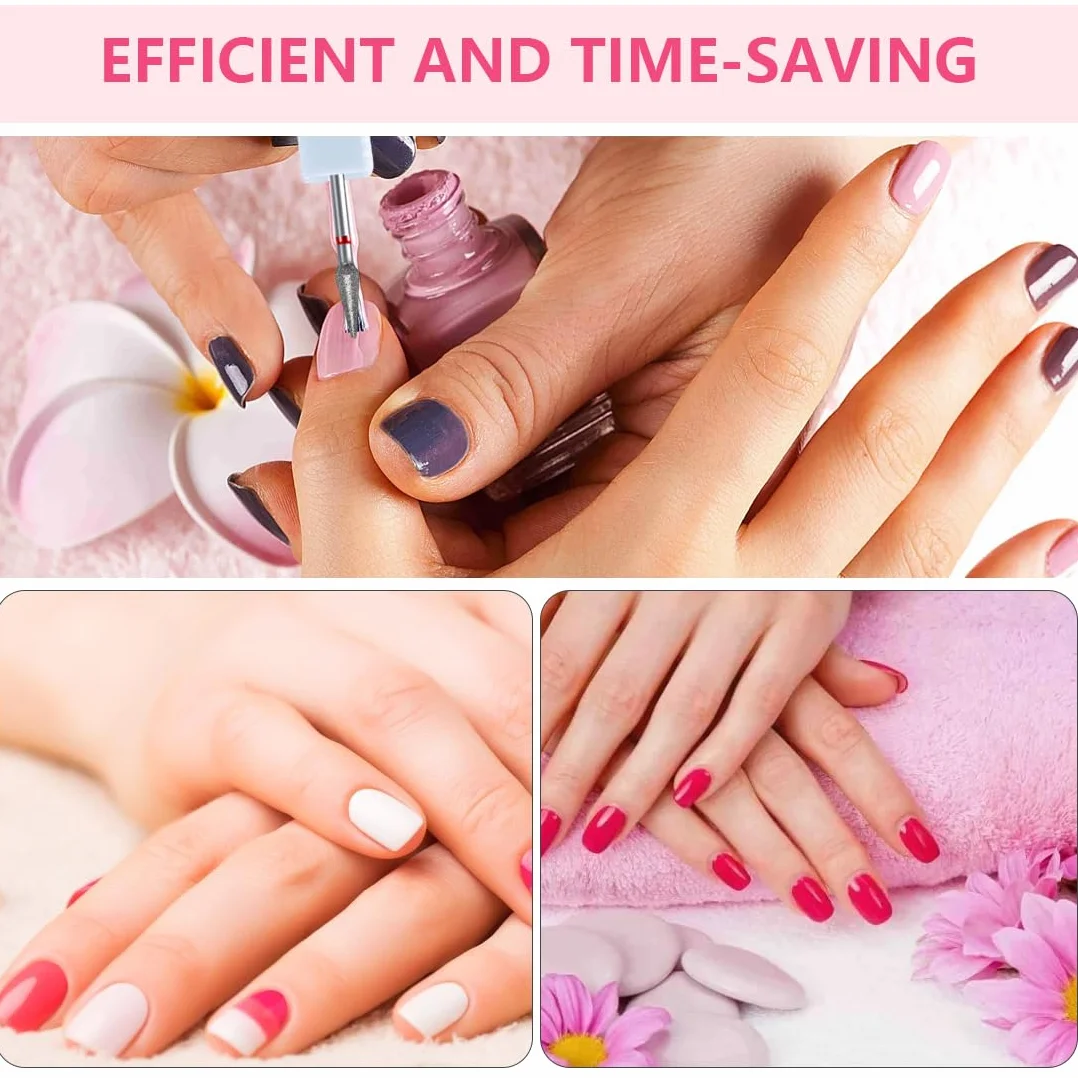 Punte Fresa Professionali in Carburo per Manicure 3/32'' Fine Rimozione Cuticole