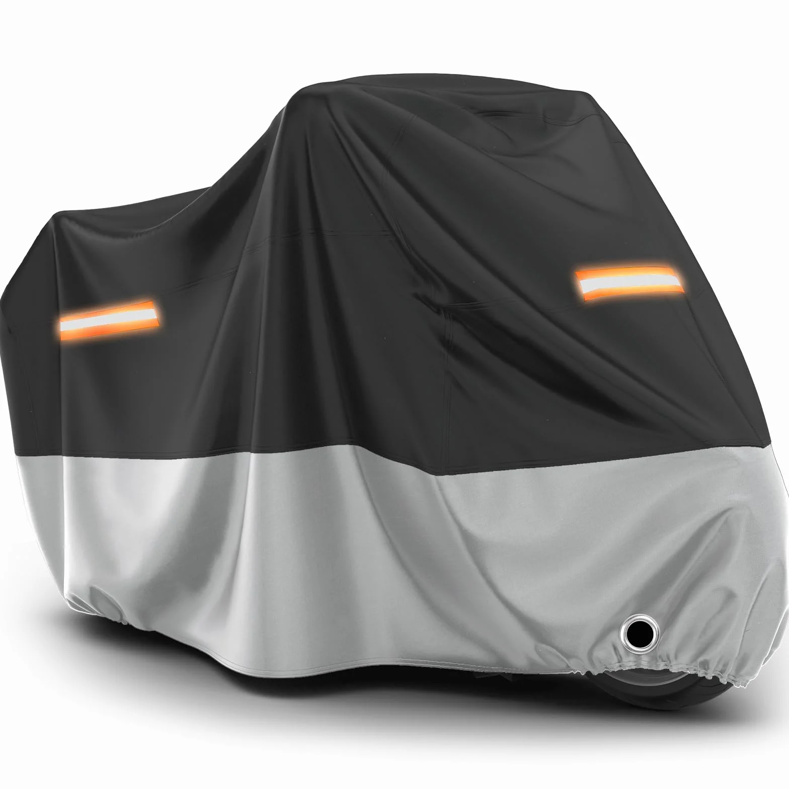 Favoto Copertura Moto Impermeabile XXL Oxford Antipolvere Protezione UV 245x105x125cm Nero Argento