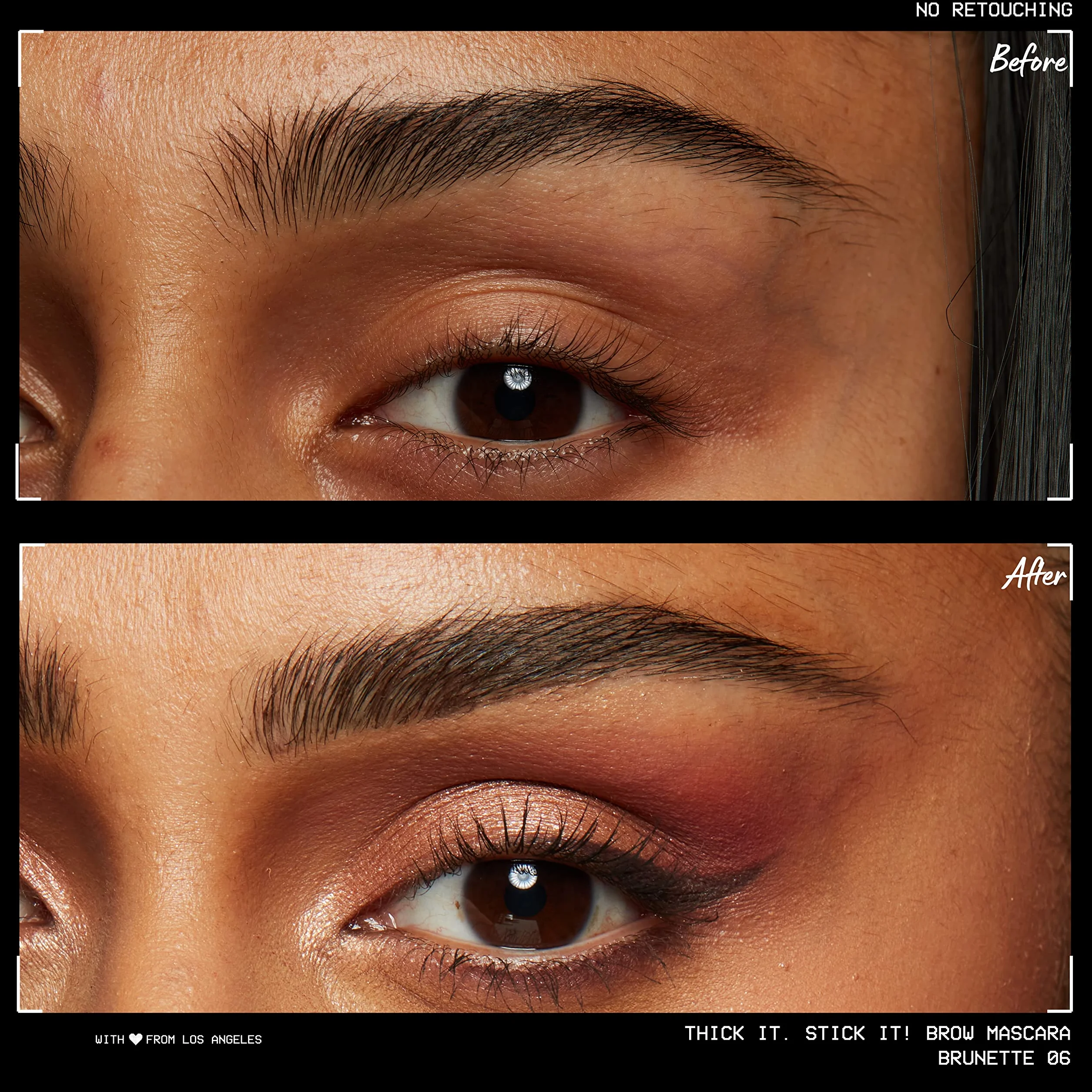 NYX Professional Makeup Thick It. Stick It! Mascara per Sopracciglia, Colora e Infoltisce per 16H di Durata, Brunette