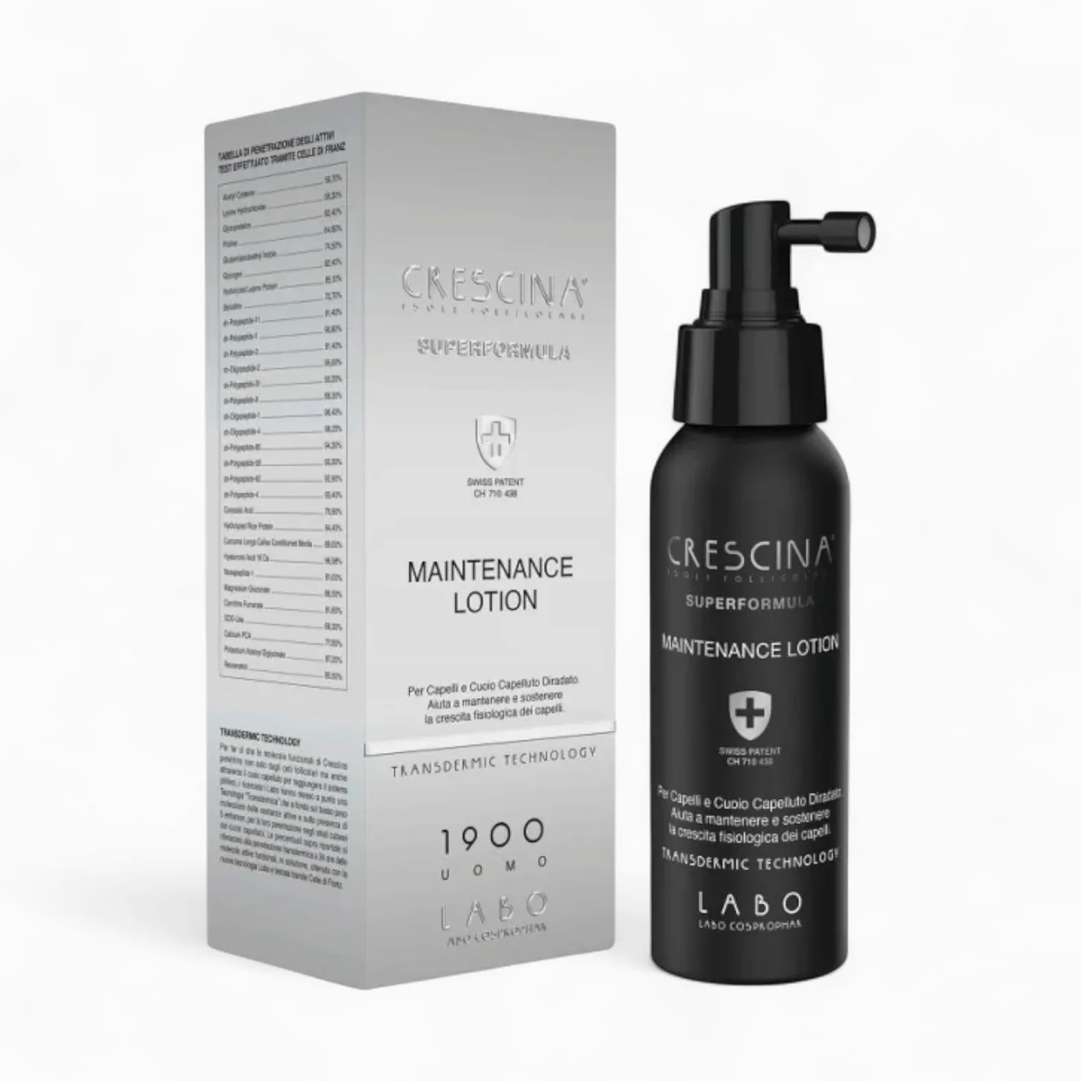 Crescina Isole Follicolari Superformula Maintenance Lotion Trattamento Ricrescita Capelli Fragili in Lozione Spray Uomo 1900 100ml