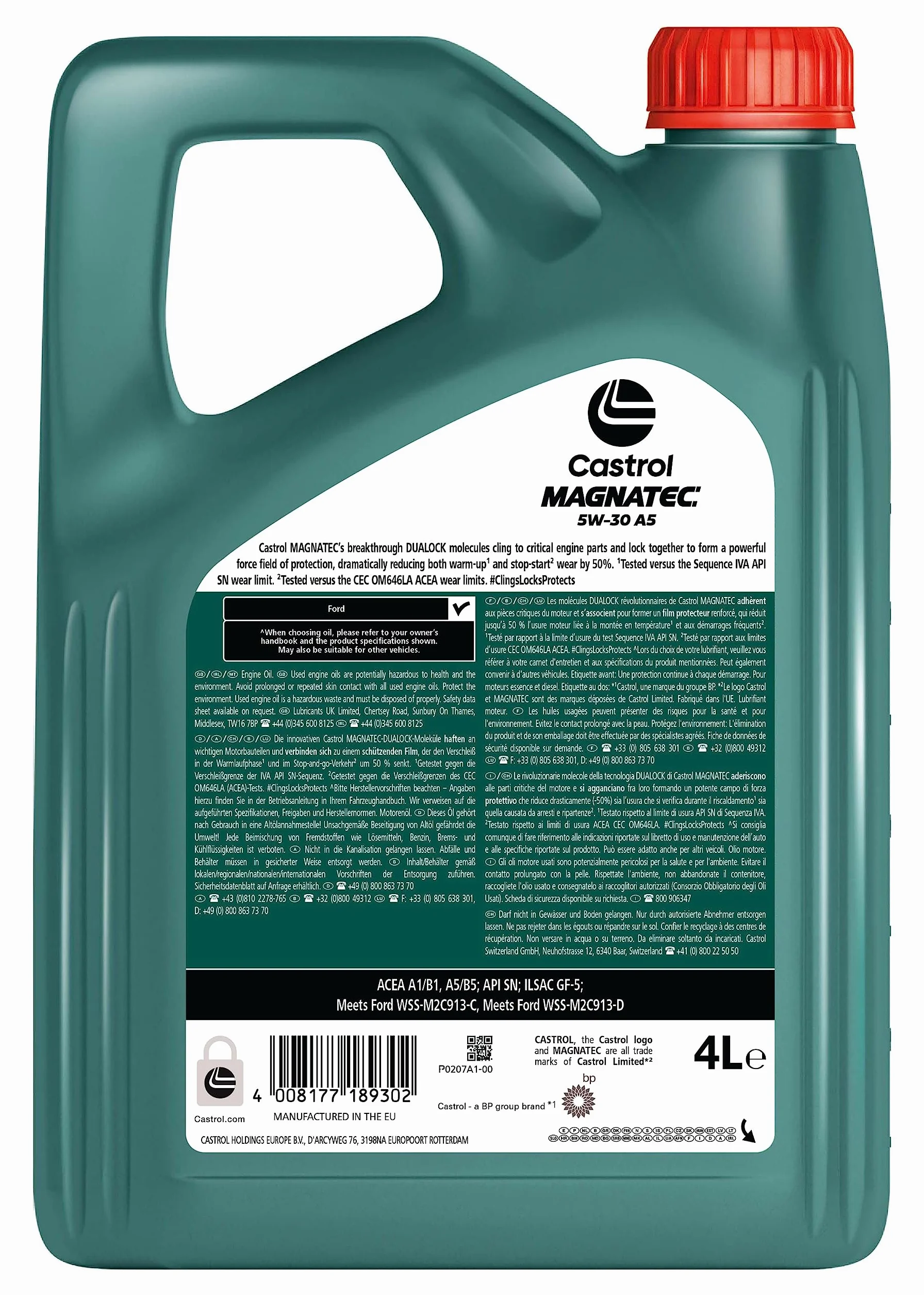 Castrol MAGNATEC 5W-30 A5 Olio Motore 4L