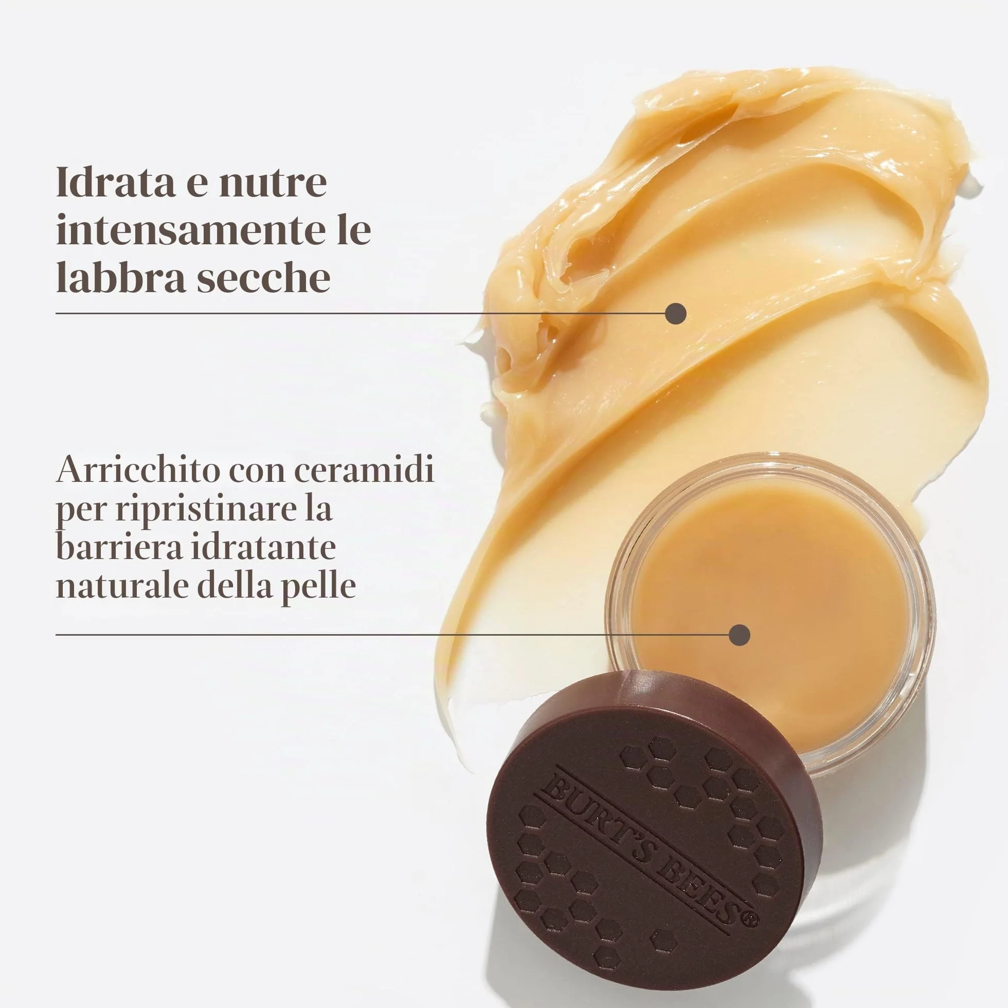 Burt's Bees Maschera Notturna per Labbra, Trattamento Riparatore con Ceramidi e Oli Ultra Condizionanti, Idratazione Intensa e Riduzione delle Linee Sottili, 7.08 g