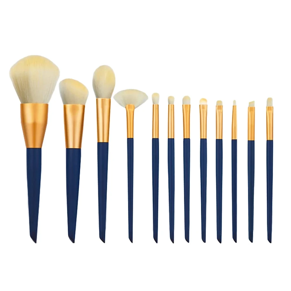 Pennello per Trucco 12 Set Pennello per Capelli Morbidi Pennello per Fard Universale Pennello per Cipria Sciolto Fondotinta