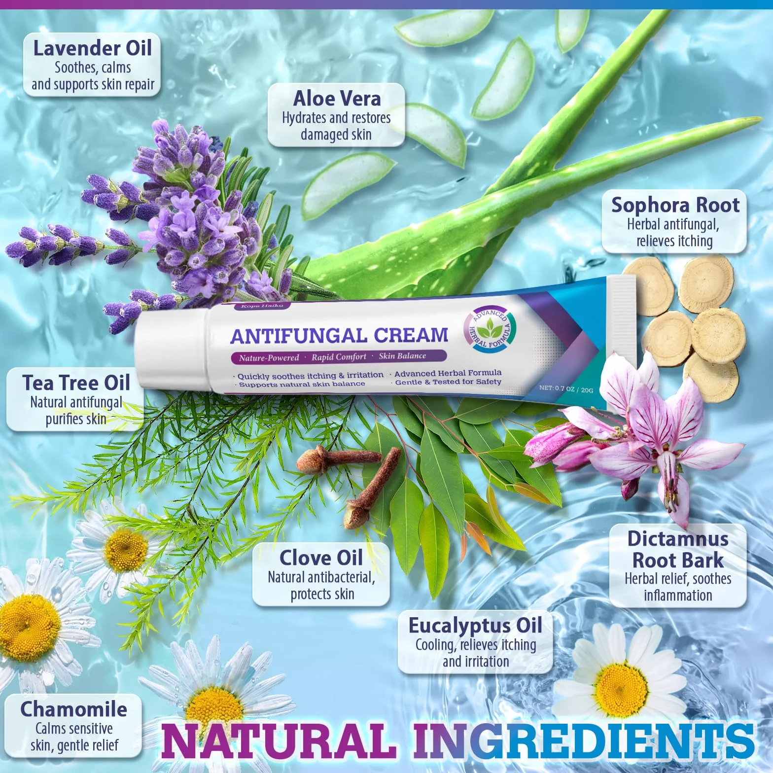 Crema Antimicotica Piedi Pelle Antiprurito: Trattamento Topico per Piedi, Inguine, Ascelle e Pieghe Cutanee
