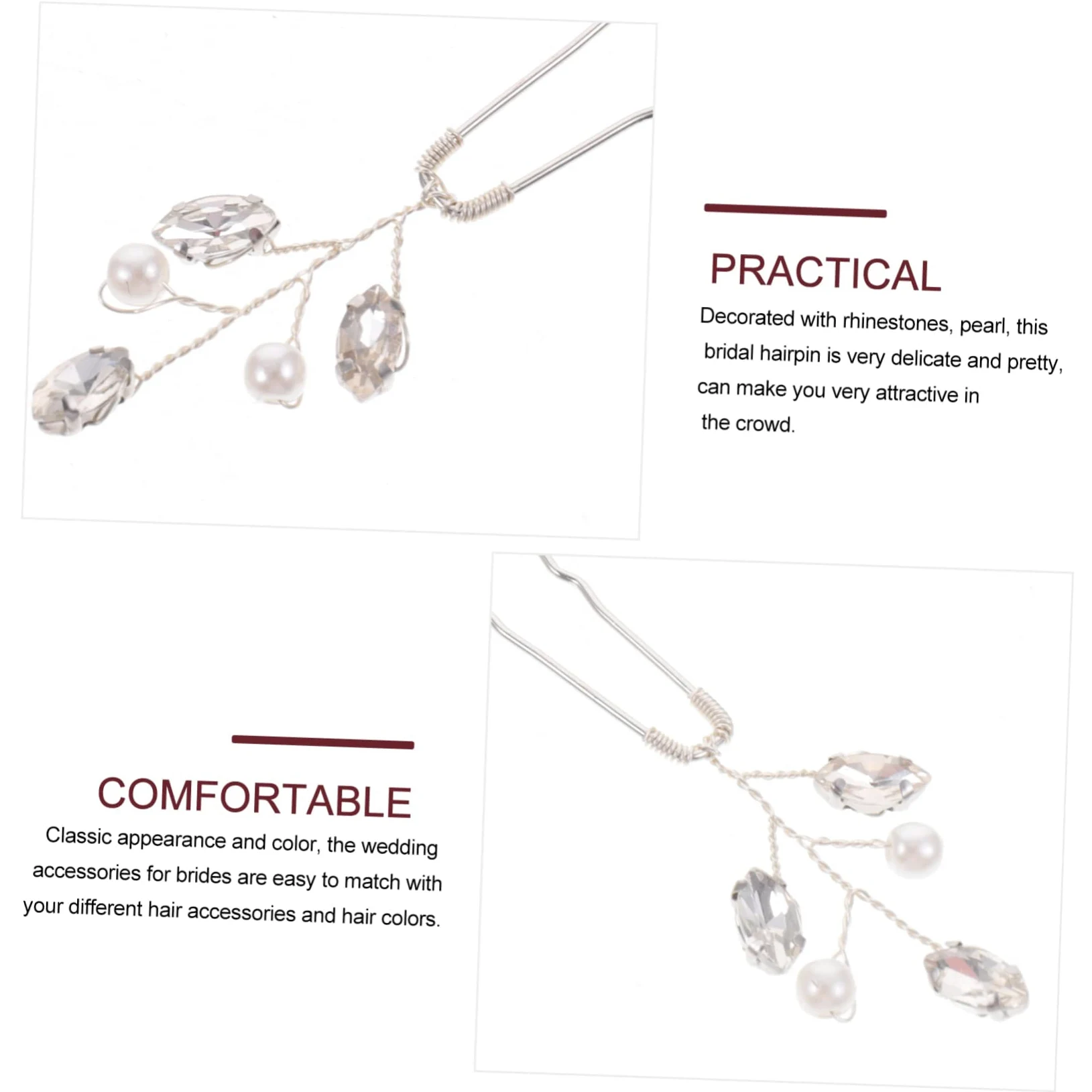 DOITOOL 30pezzi Fermagli Per Nuziali Con Strass Eleganti Hairpins Per Sposa e Cerimonie Accessori Per Acconciature Da Donna e Ragazze