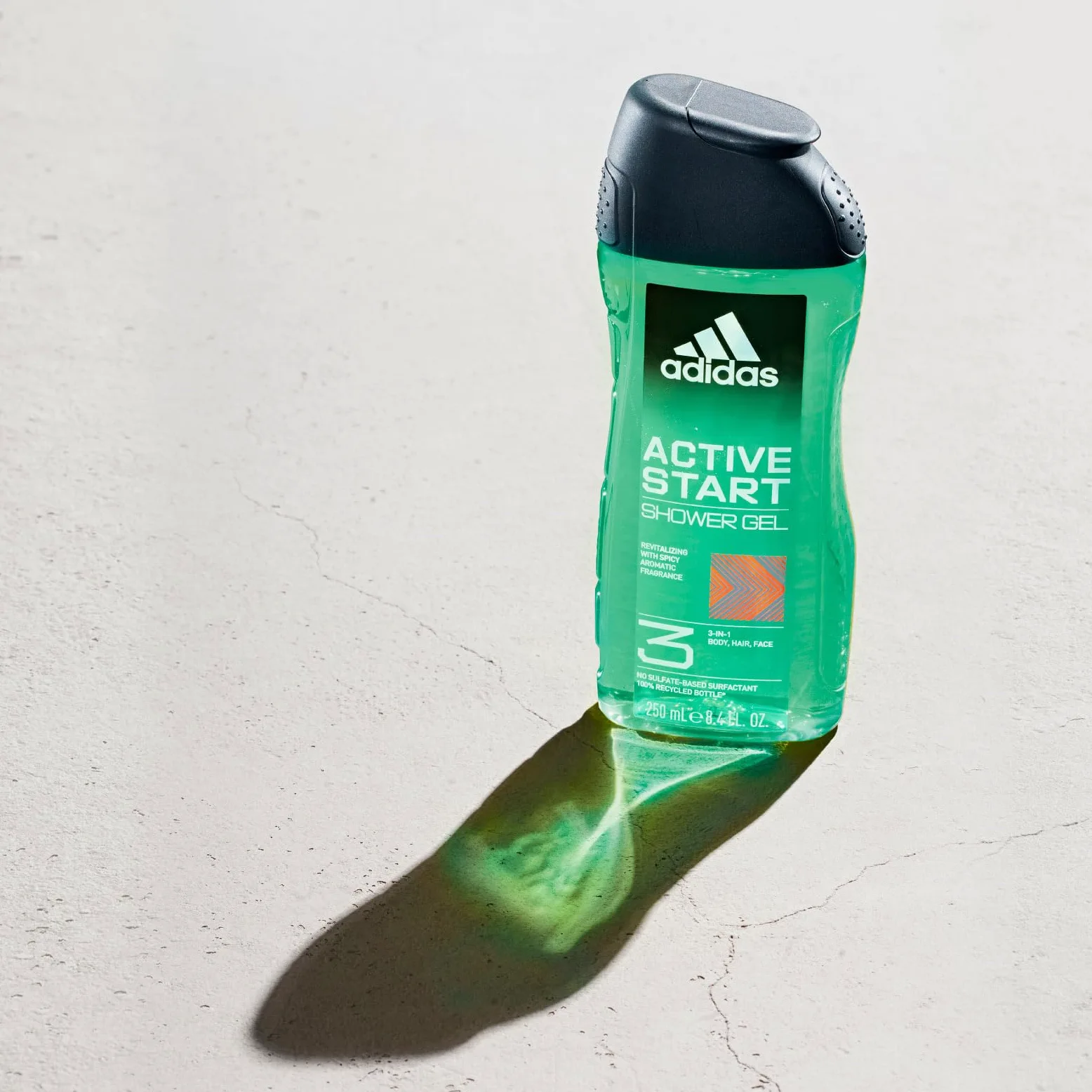 Adidas, Active Start Gel Doccia Bagnoschiuma 3 in 1 per Corpo, Capelli e Viso, 400 ml