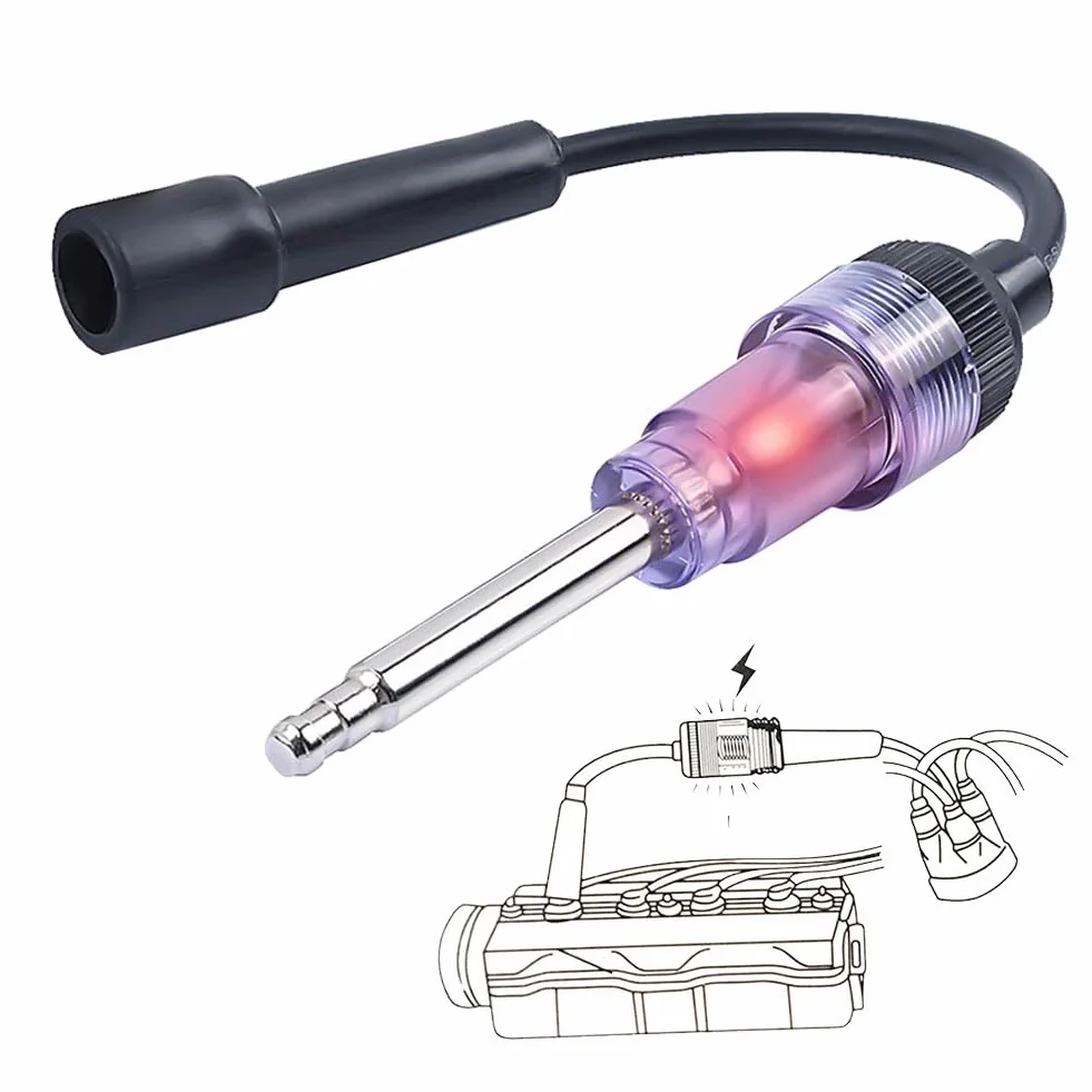 Tester di Accensione e Spark Tester per Auto e Moto, Candela e Motore
