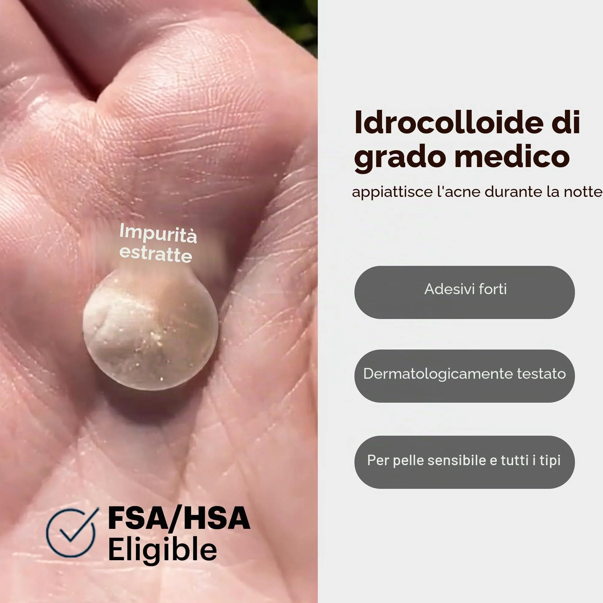 AVARELLE Pimple Patches: Cerotti brufoli viso Hydrocolloidali con Olio di Tea Tree, Anti-acne, Vegan e Cruelty-free, ideali per trattamento mirato di brufoli e imperfezioni, skincare coreana