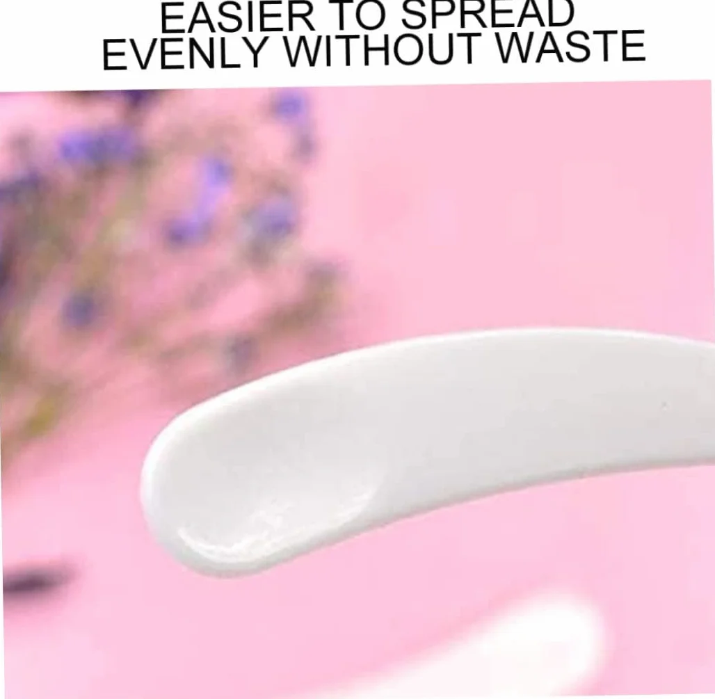 100 spatole cosmetiche in plastica, usa e getta, mini spatole cosmetiche (bianco)