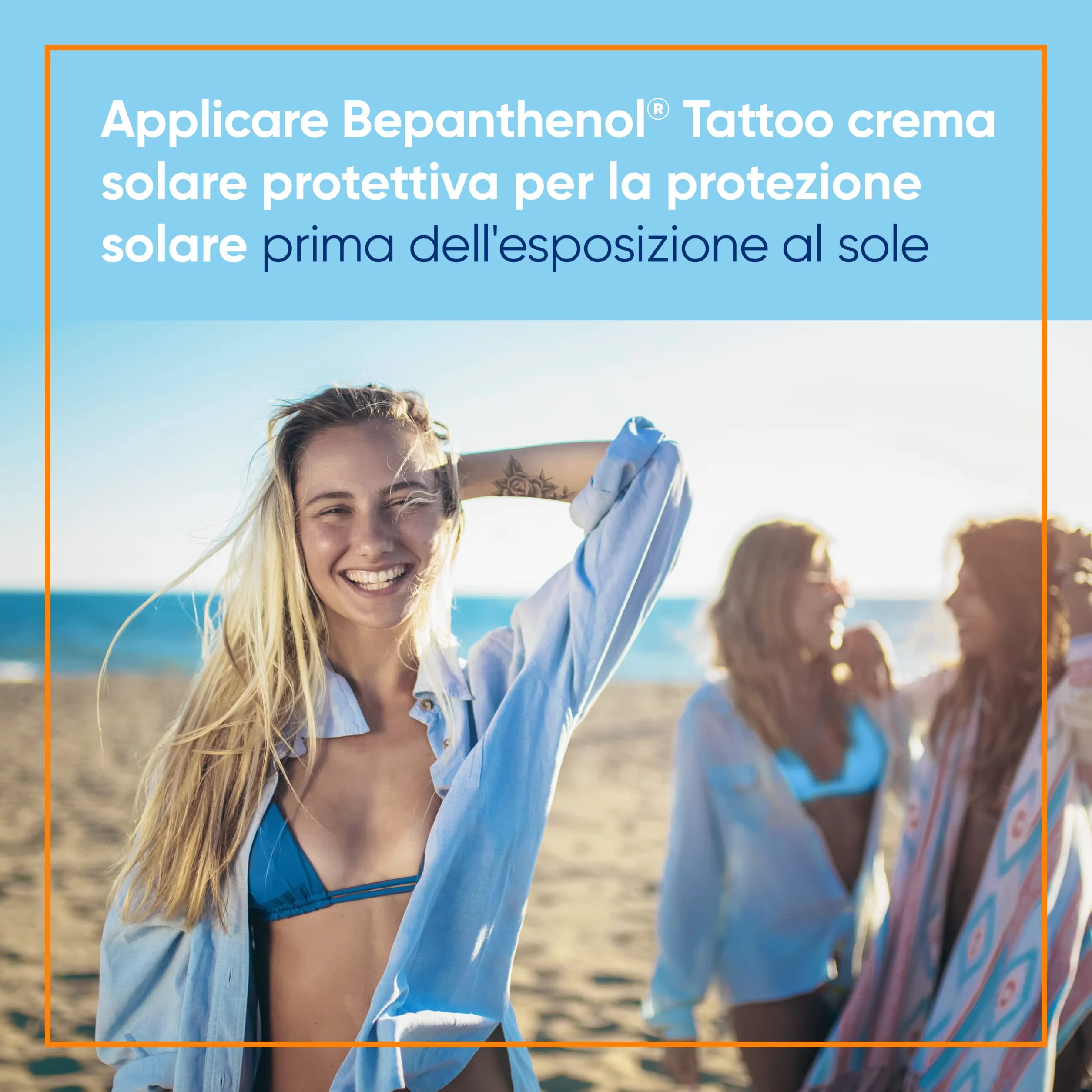 Bepanthenol Tattoo Crema Solare 50 Aftercare Protezione Solare UVB UVA 50 ml