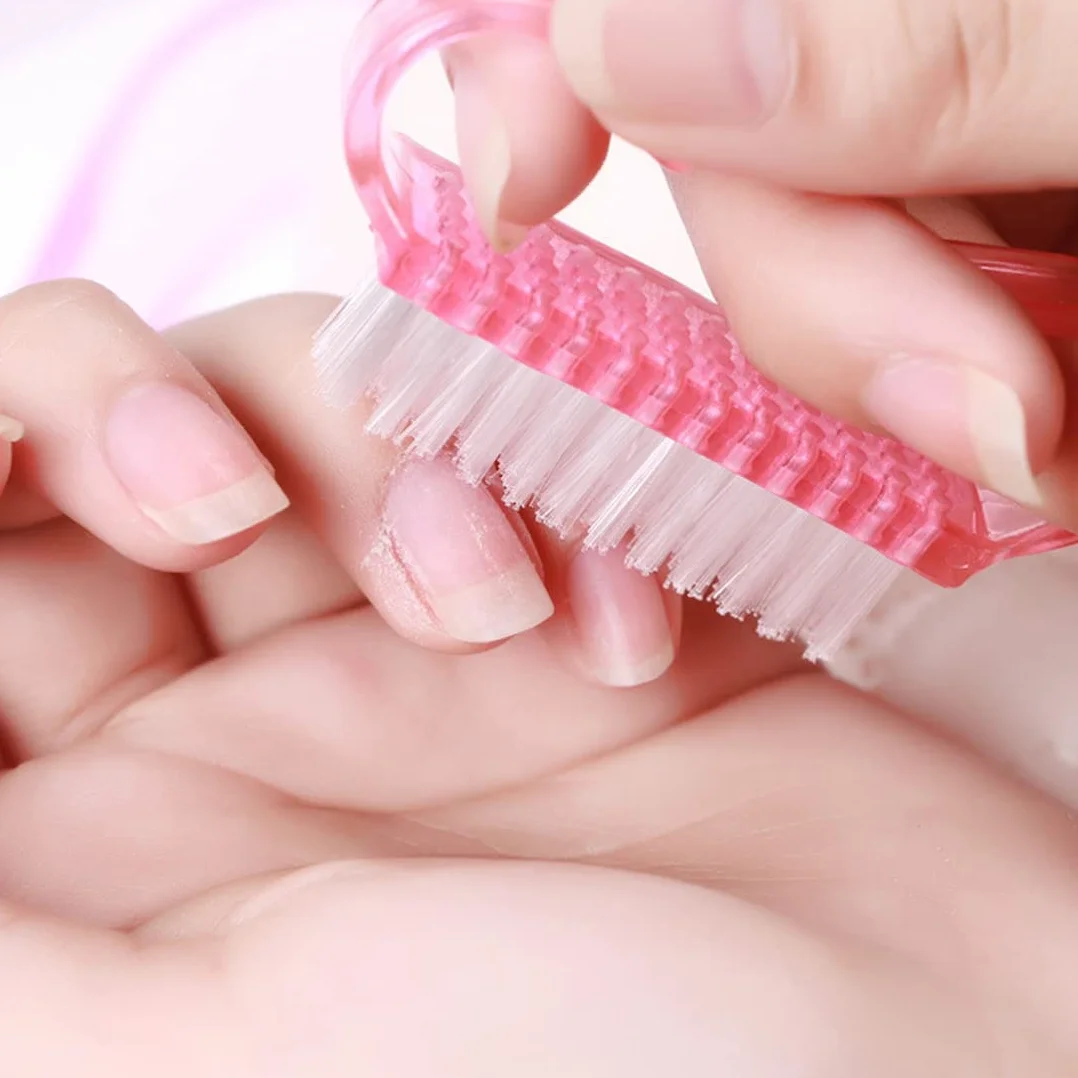 6 Pacchi Maniglia Grip Pennello per Unghie Unghia Spazzola per Pulire Spazzola per Dita e Unghie Pulitore Pennelli per Pedicure per Uomini e Donne