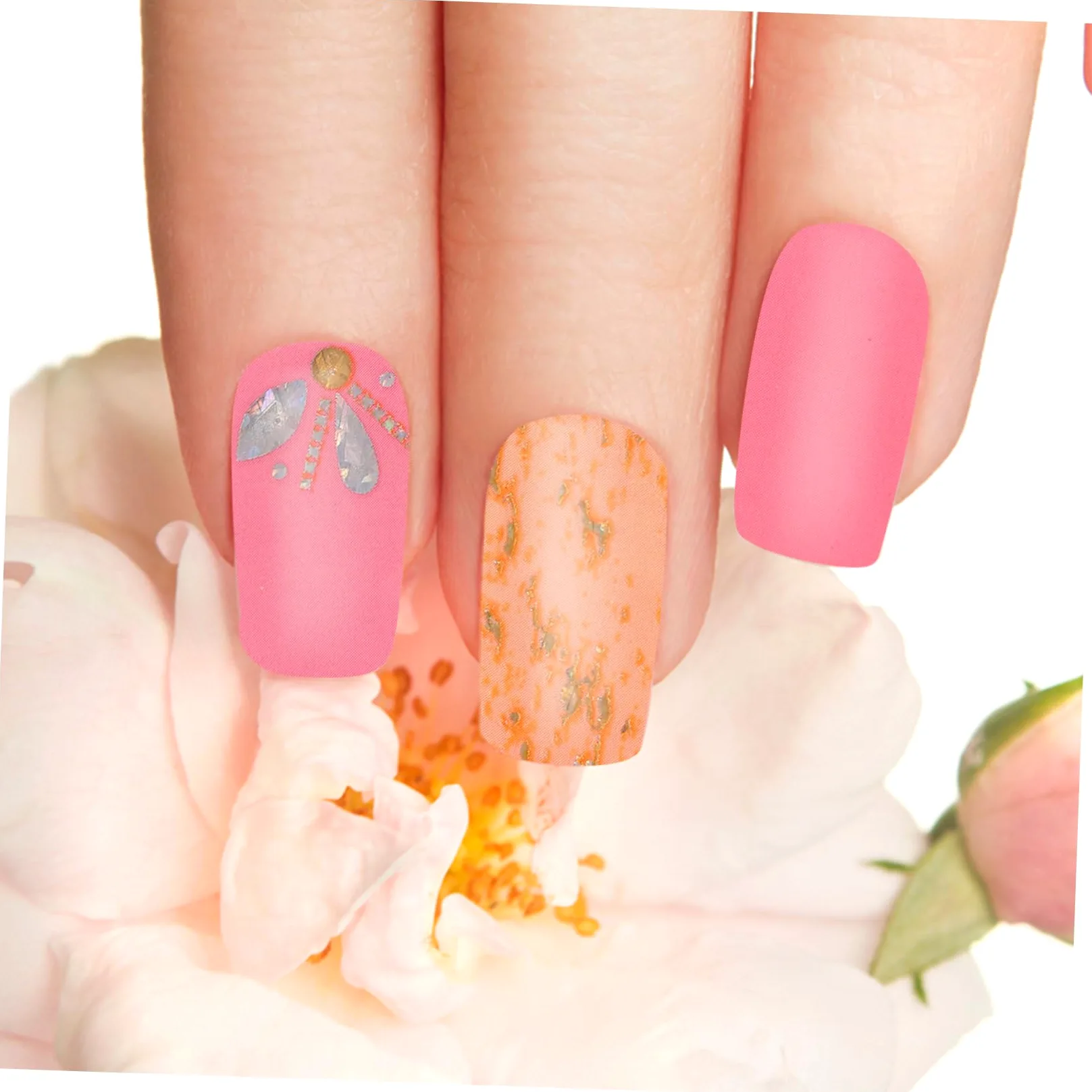 FOMIYES 5 Set Di Adesivi Per Nail Art Con Retro Adesivo A Forma Di Diamante Decalcomanie Per Manicure Per Unghie 6 Fogli * 5
