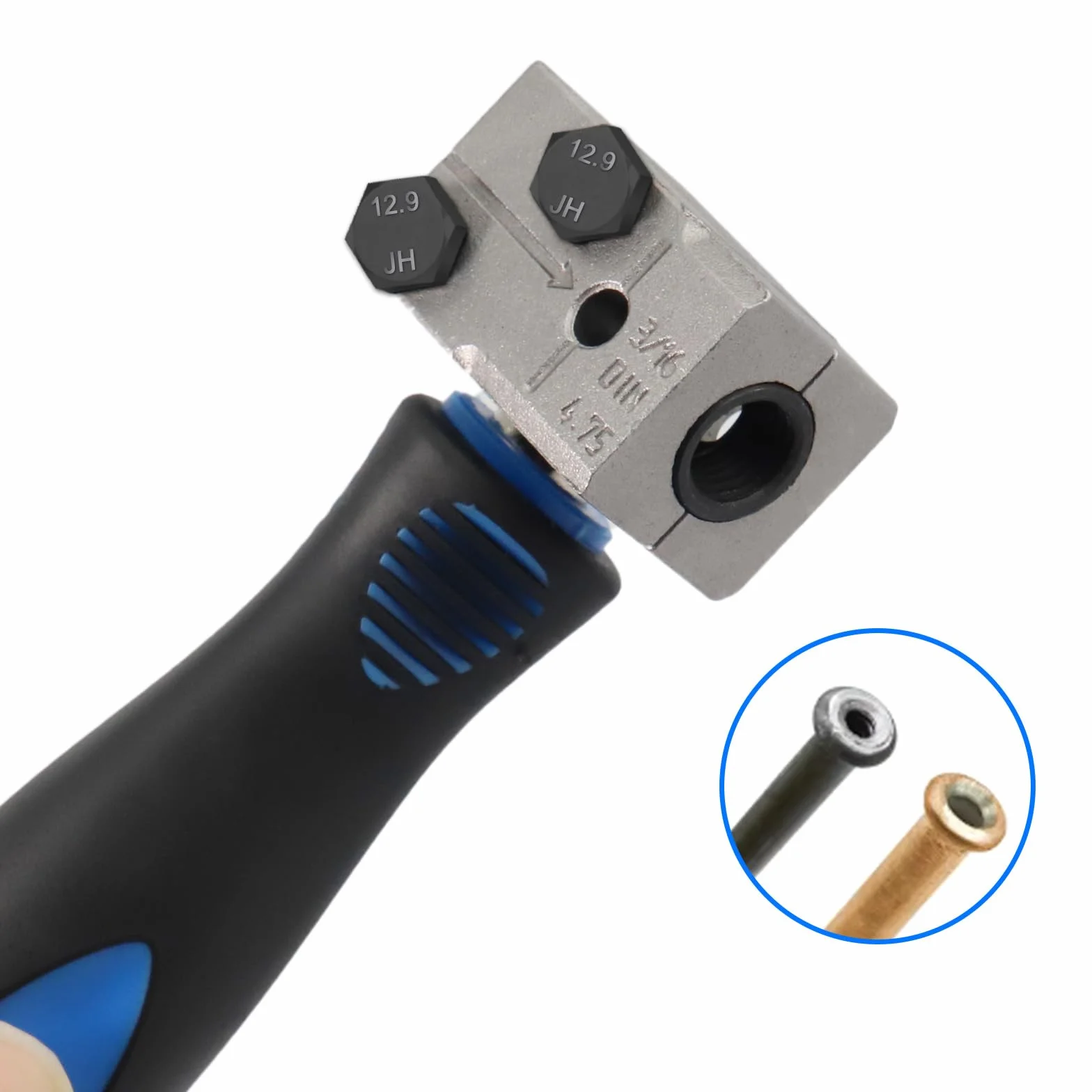 Set di utensili per bordatura doppia tubi freni 3/16" - Attrezzo bordatura DIN per tubi rame, nichel, acciaio