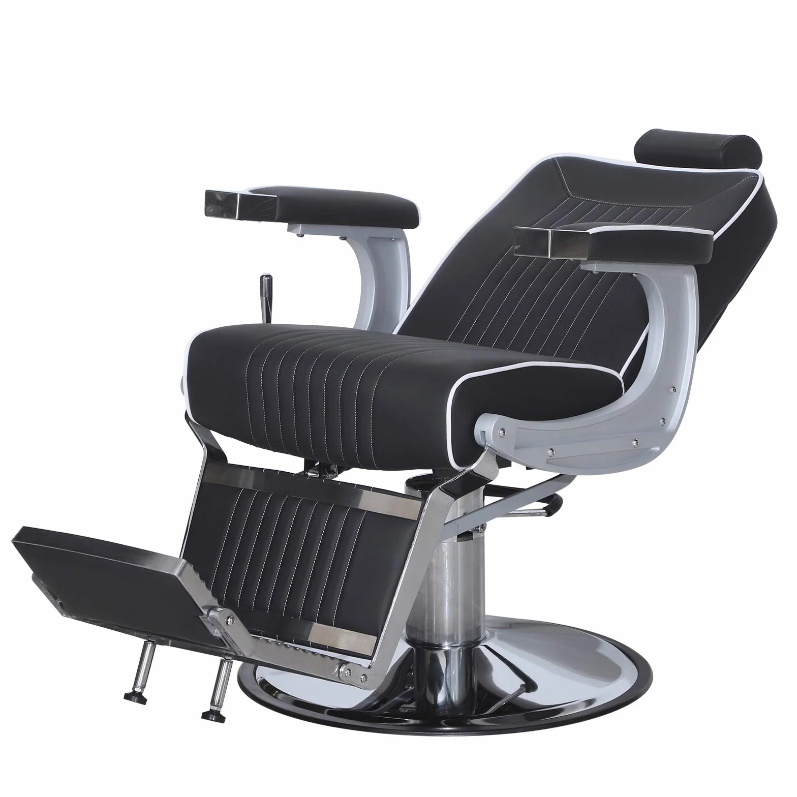Barberpub Poltrona da Barbiere Parrucchiere Idraulico Multifunzionale Girevole Poltrona Reclinabile Capacità Regolabile Saloni di Bellezza 3822BK