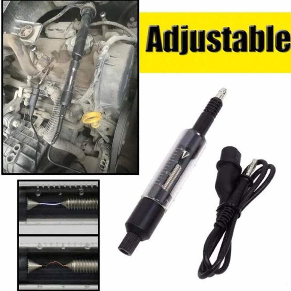 Tester di Accensione per Auto, Moto, Tosaerba - Strumento di Riparazione per Candele e Bobine (Nero)