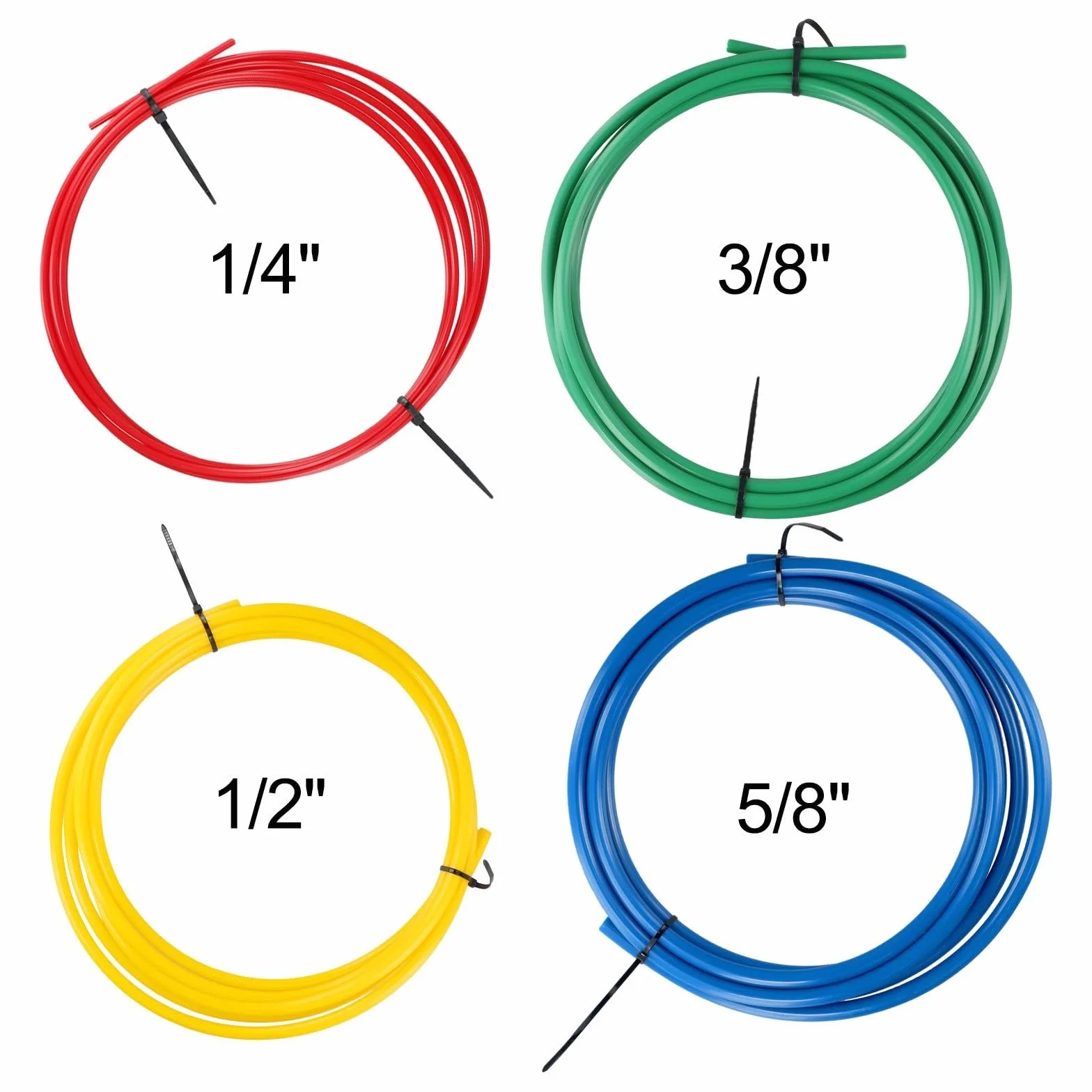 Kit piegatubi in rame per aria condizionata, set di molle piegatubi in plastica PE con 4 misure per HVAC, rosso, verde, giallo, blu
