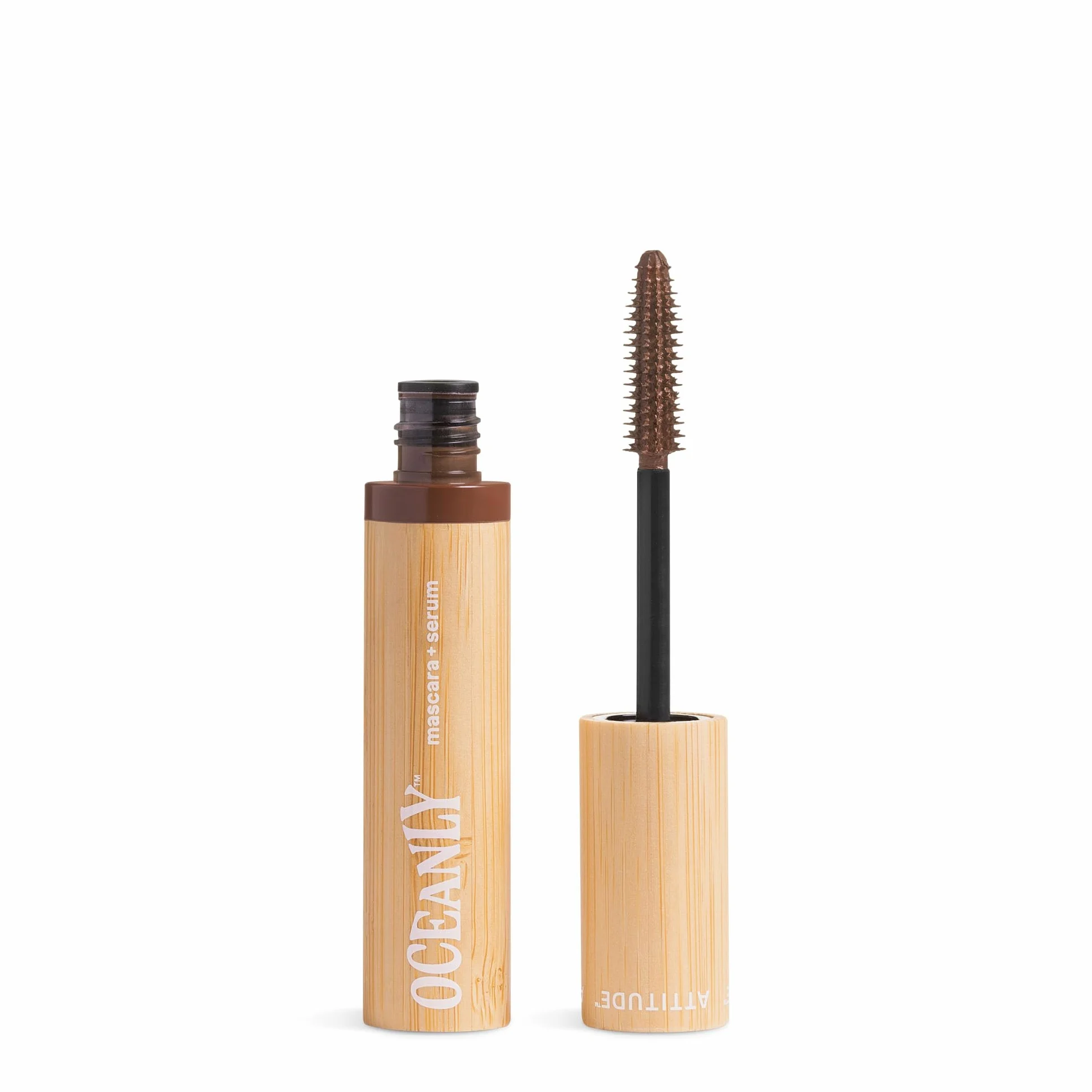 ATTITUDE Oceanly Serum Infused Mascara, EWG Verified, Eye Ciglia Siero, Lunghezza + Volume, Vegano Bellezza e Trucco, Marrone, 7 g