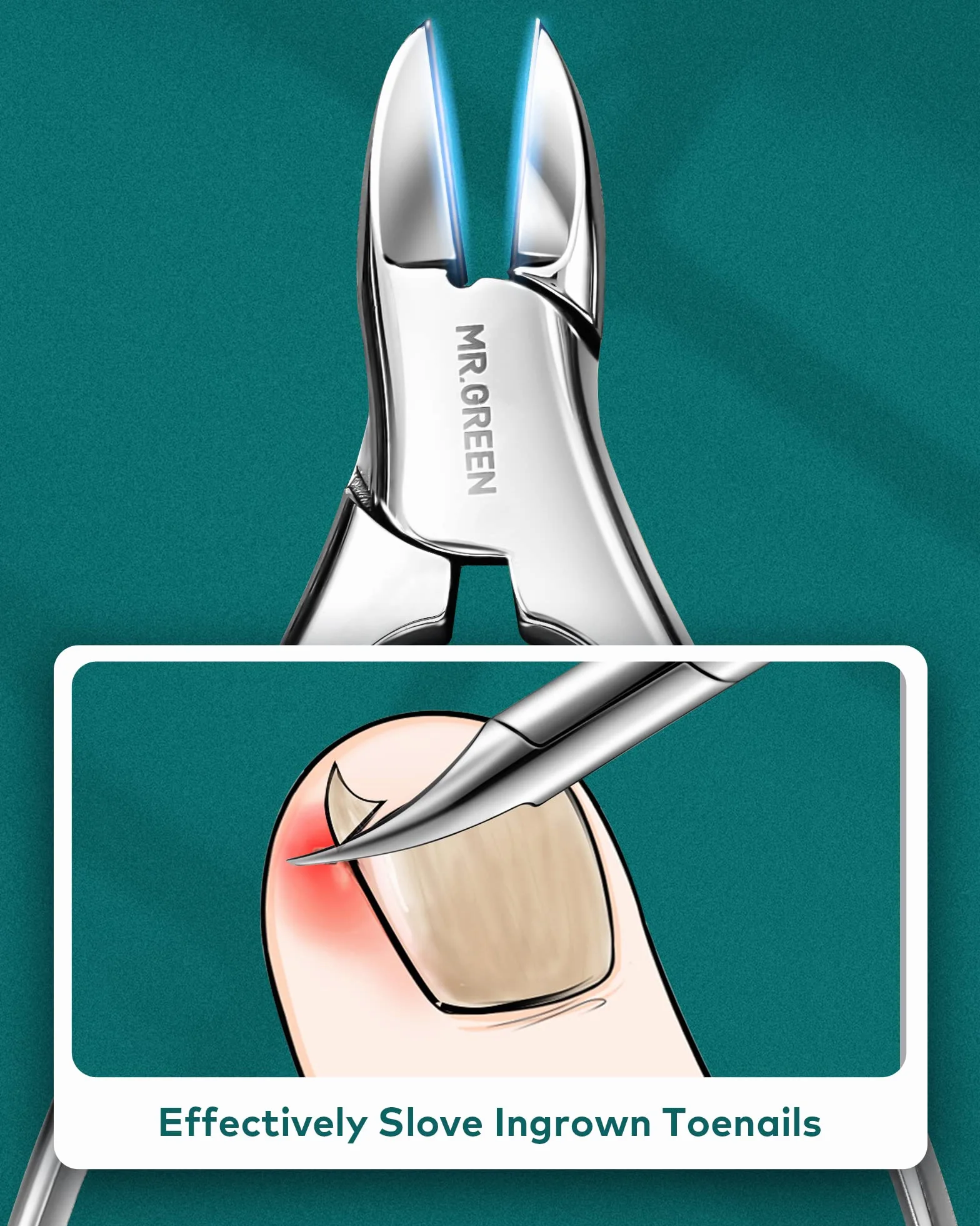 Mr. Green zestaw do manicure i pedicure ze stali nierdzewnej 8 sztuk Mr-6008