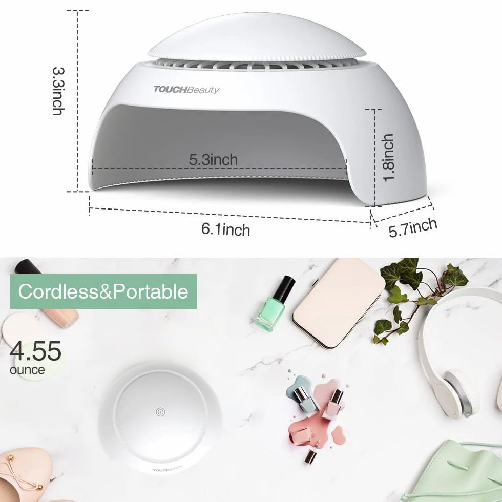 TOUCHBeauty Asciugatore per unghie per bambini, lampada per unghie a LED per smalto normale con aria, strumento per manicure per smalto normale - perfetto per i bambini AG-2130EU