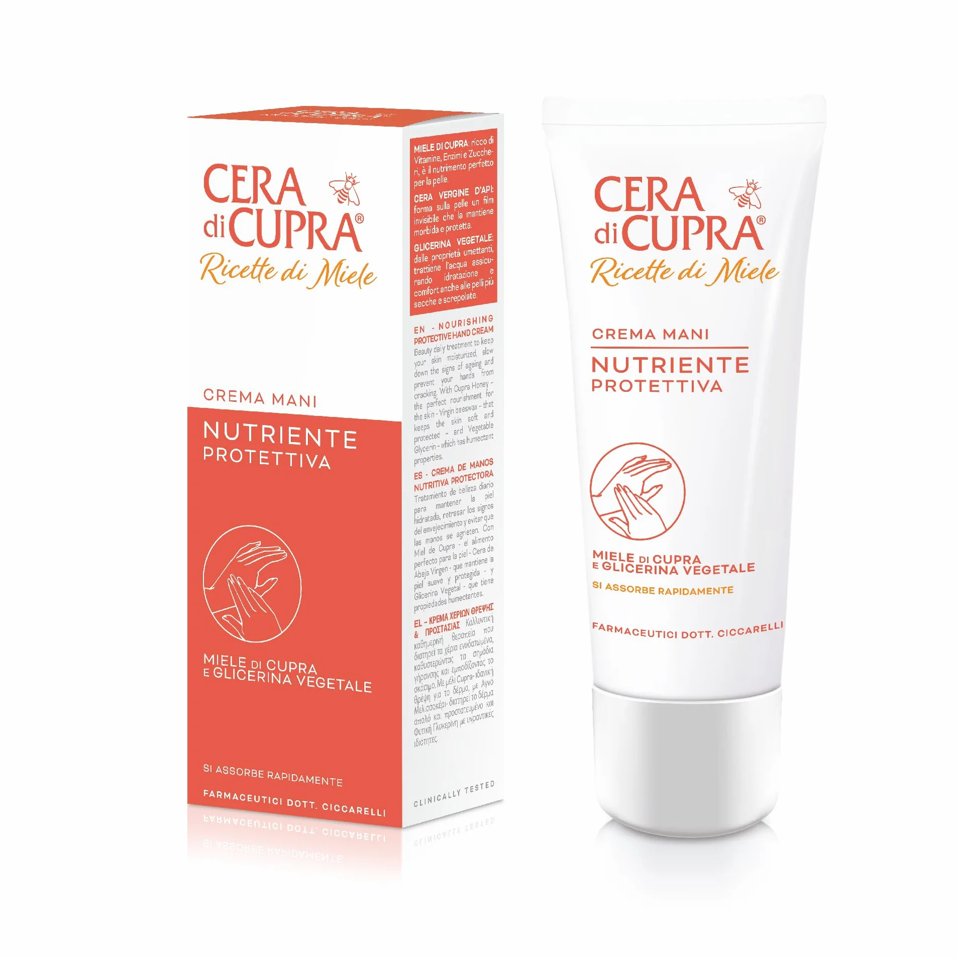Crema Mani Nutriente Protettiva Cera di Cupra 75 ml Trattamento Quotidiano