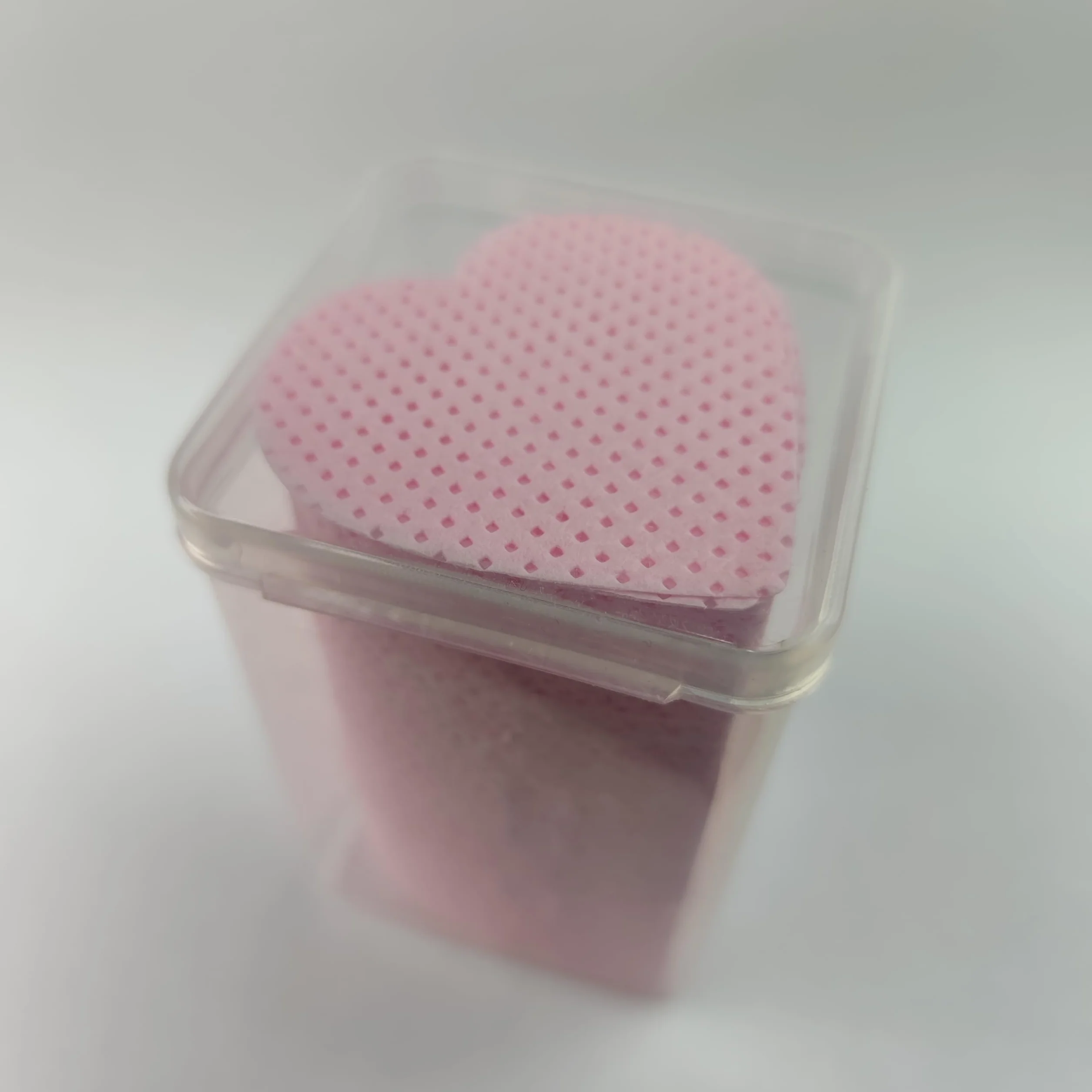 200 Pezzi Salviette Colla Ciglia, Panno Magico Senza Pelucchi, Panni per la Pulizia di Colla, Extension Ciglia, Unghie (1 Scatola) (Confezione Semplice) - (Forma di Cuore, Rosa)