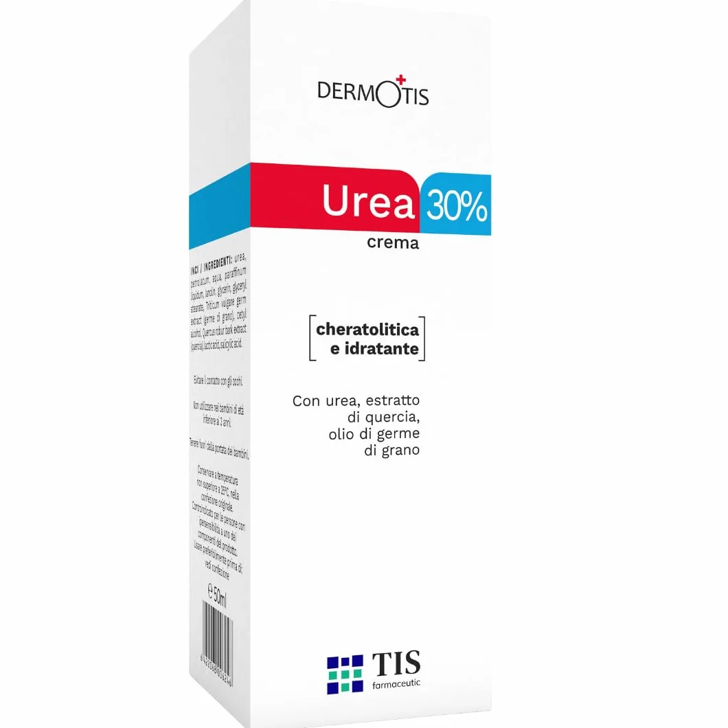 TIS Crema con urea 30% per cicatrici eczemi psoriasi con acido lattico e alfaidrossiacidi