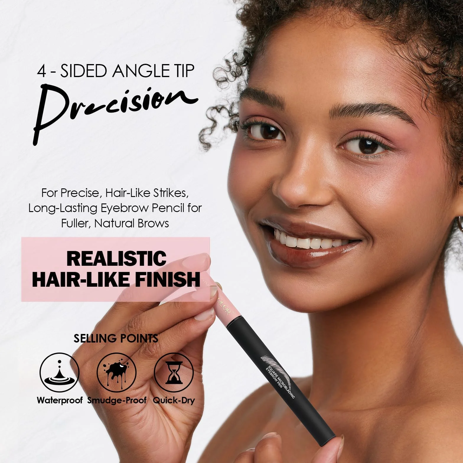 Anglicolor Matita Sopracciglia,Punta precisa a pennello,Per Sopracciglia Folte e Colorate,No Transfer,Dura tutto il giorno,Infaillible Faux Brow,Vegan & Cruelty-Free,0.6 ml (0I CARAMEL BLONDE)