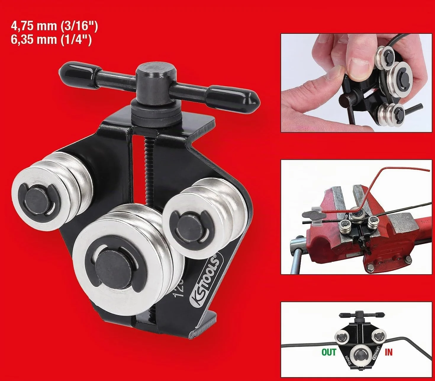KS TOOLS Narzędzie do gięcia rur hamulcowych 120.1004