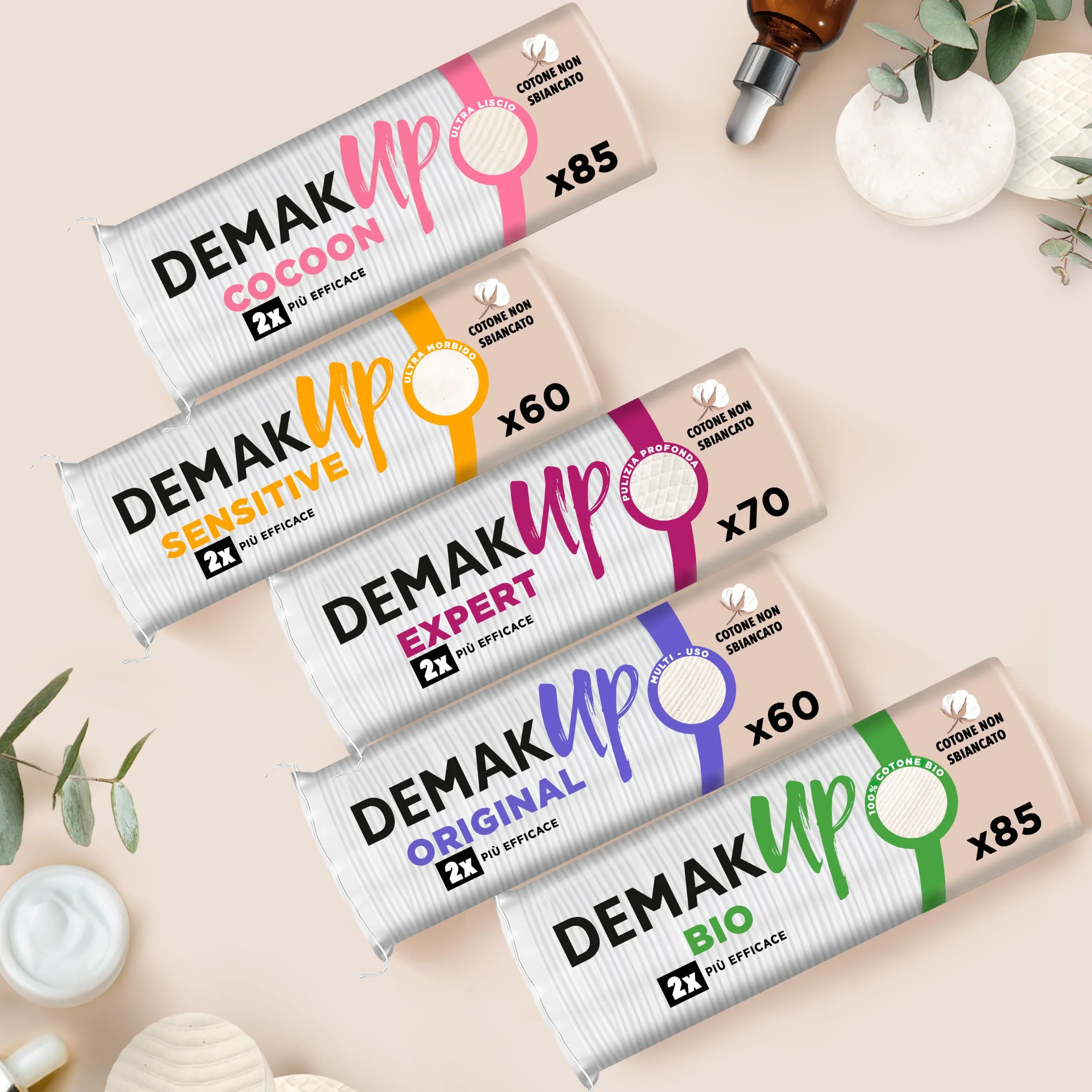 Demak'up Cocoon dischetti struccanti in cotone Maxi Formato 5 confezioni 425 dischetti