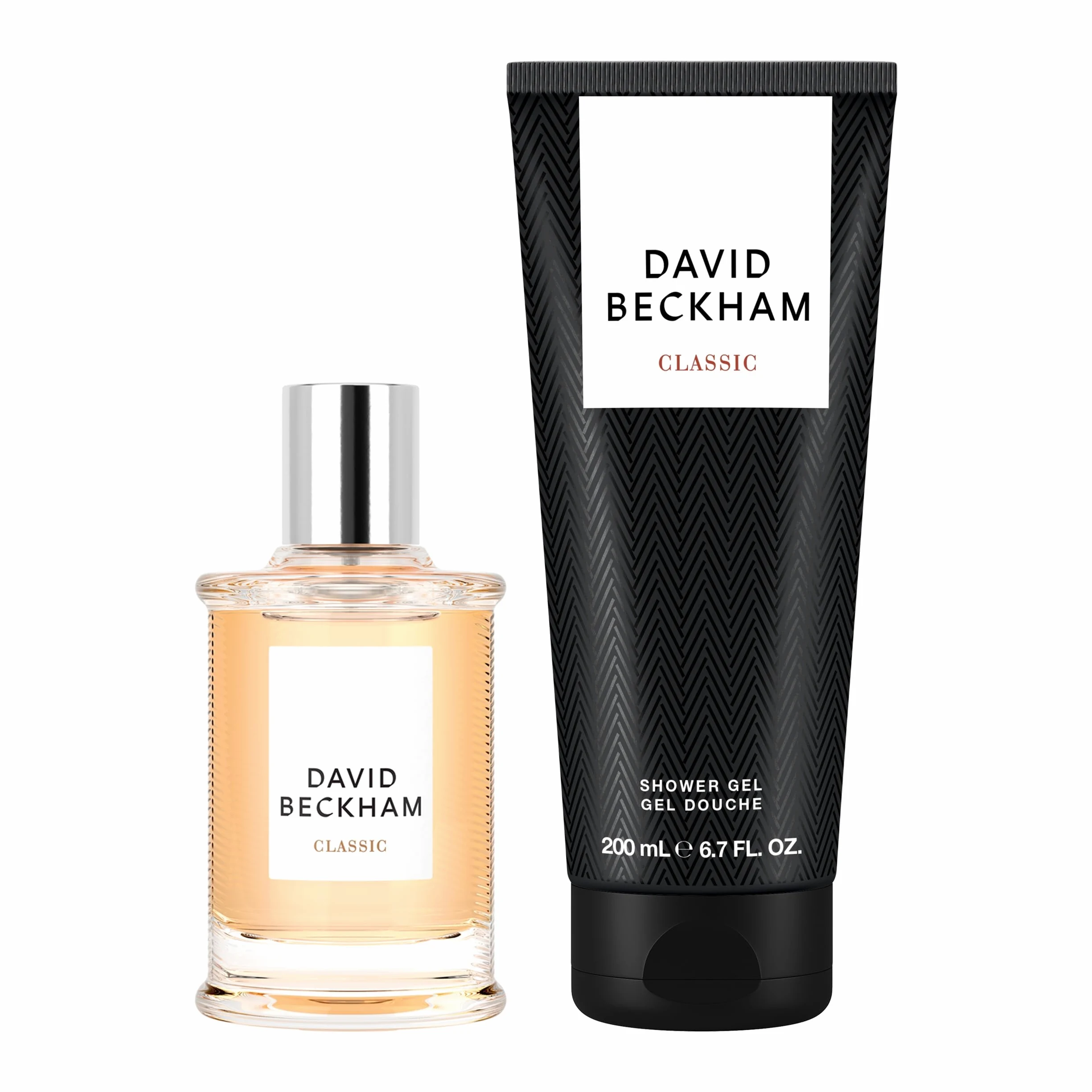 David Beckham Confezione Regalo Classic, Eau de Toilette 50ml e Gel Doccia 200ml, Fragranza Legnosa, Fresca, Ambrata per Lui