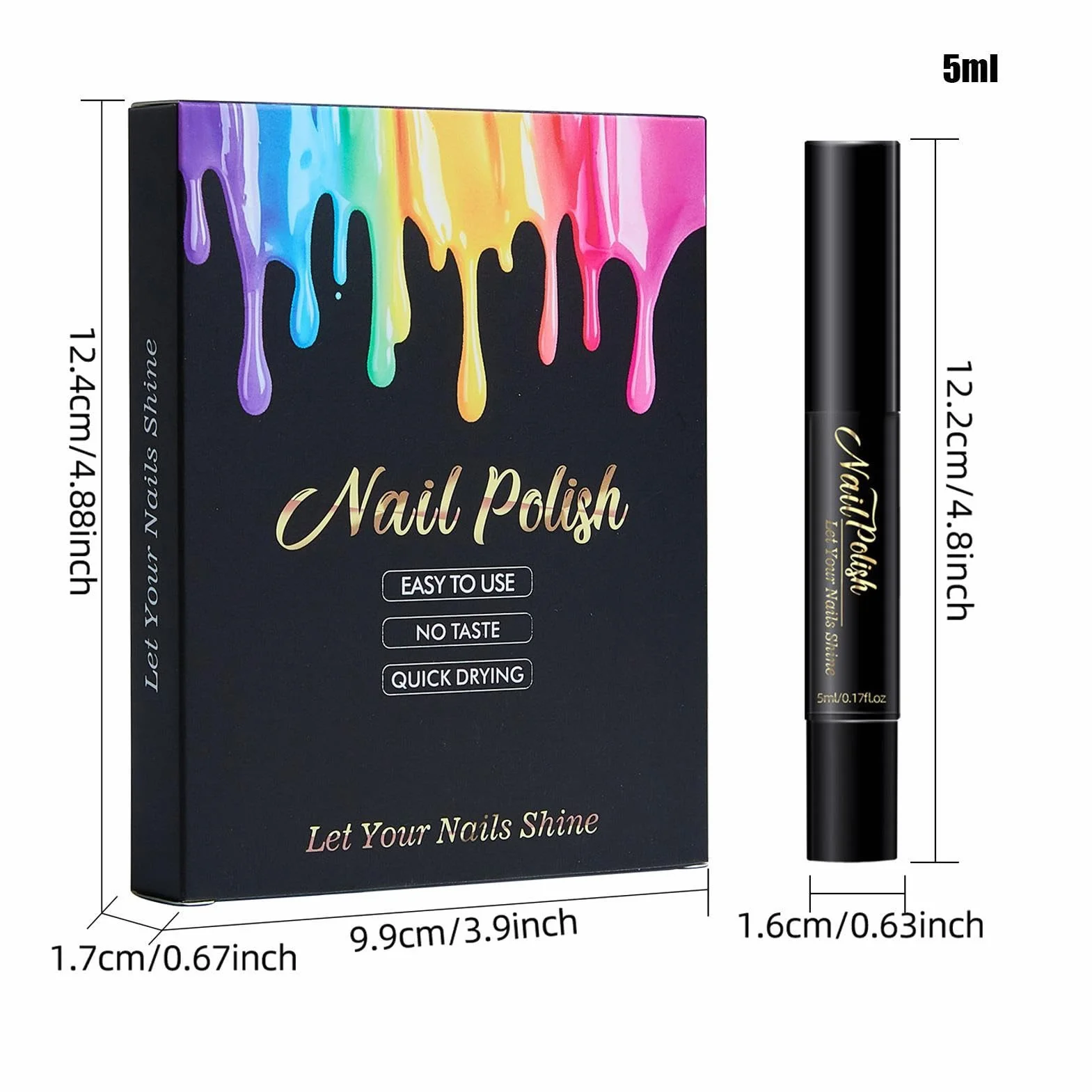 Penne Da Unghie,Gel A Base D'Acqua 6 Colori,Set Di Pennarelli Smalto Unghie Ad Asciugatura All'Aria - Per Casa Salone Feste Viaggi Matrimoni Pratica Donne Ragazze Principianti