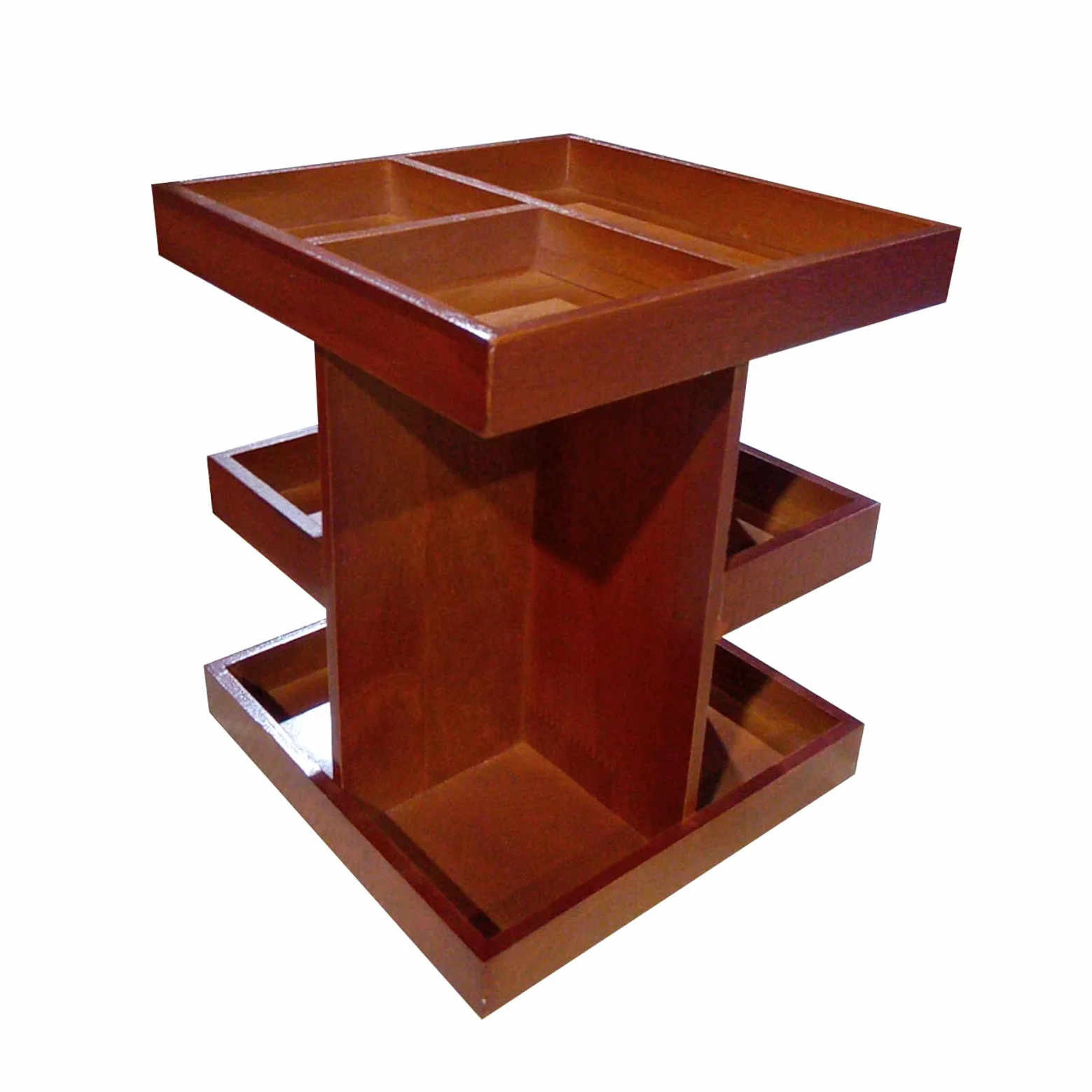 Organizer Trucco Girevole Espositore In Legno Stile Rustico | Organizer girevole portaprofumi e trucchi Profumi Cosmetici Prodotti Cura Pelle Toeletta Per Casa Camera Armadio Dormitorio