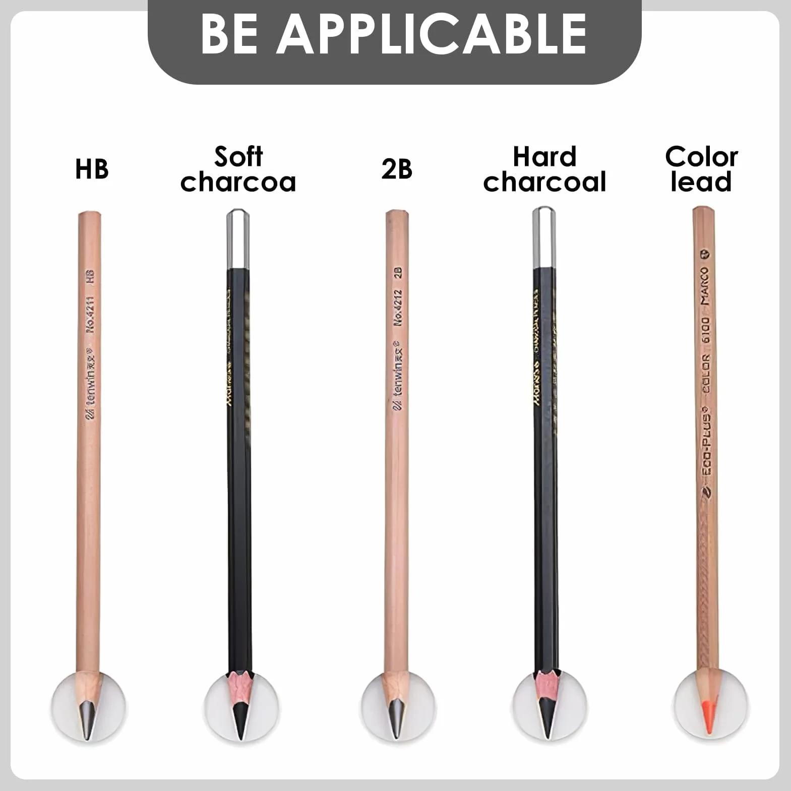 Temperino Doppio per Matite Cosmetiche, Eyeliner, Sopracciglia (Nero)